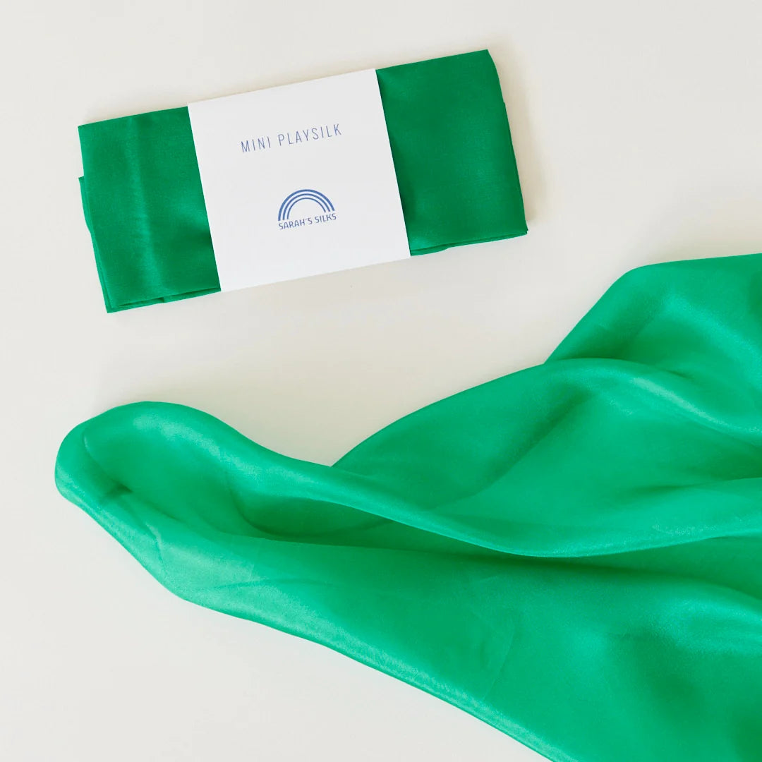 New Mini Solid Colour Green Playsilks