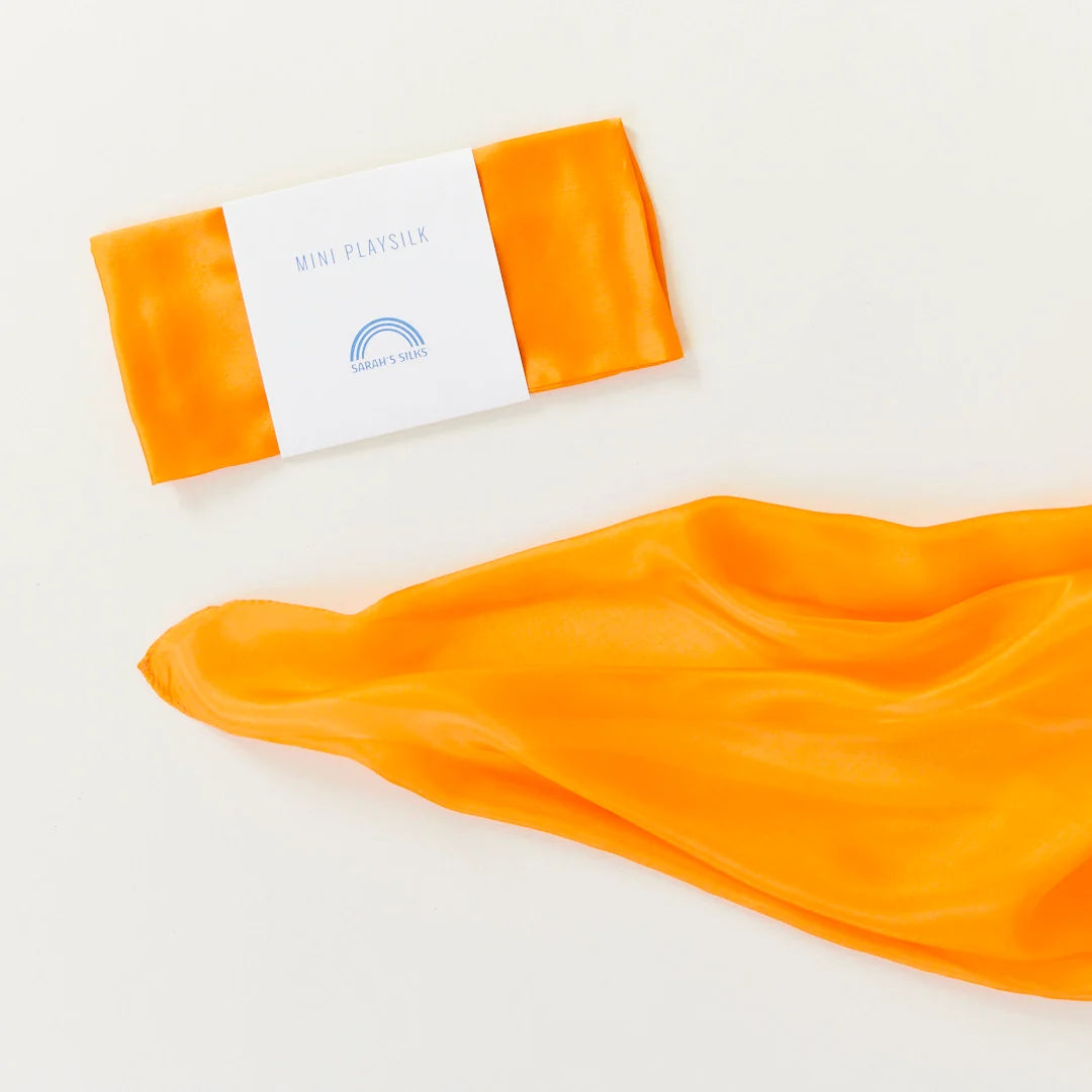 New Mini Solid Colour Orange Playsilks