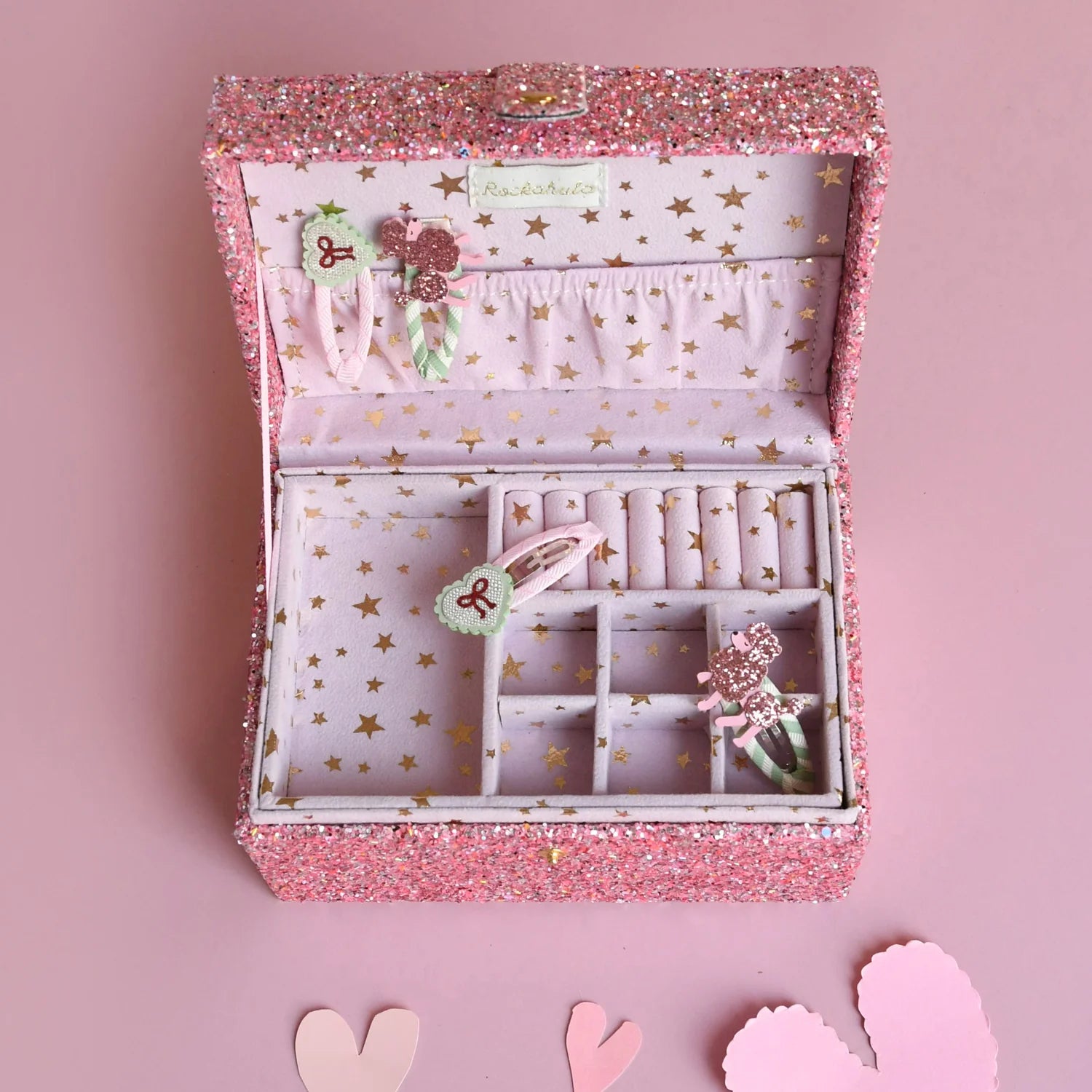 Sweet Heart Bow Hair Clips