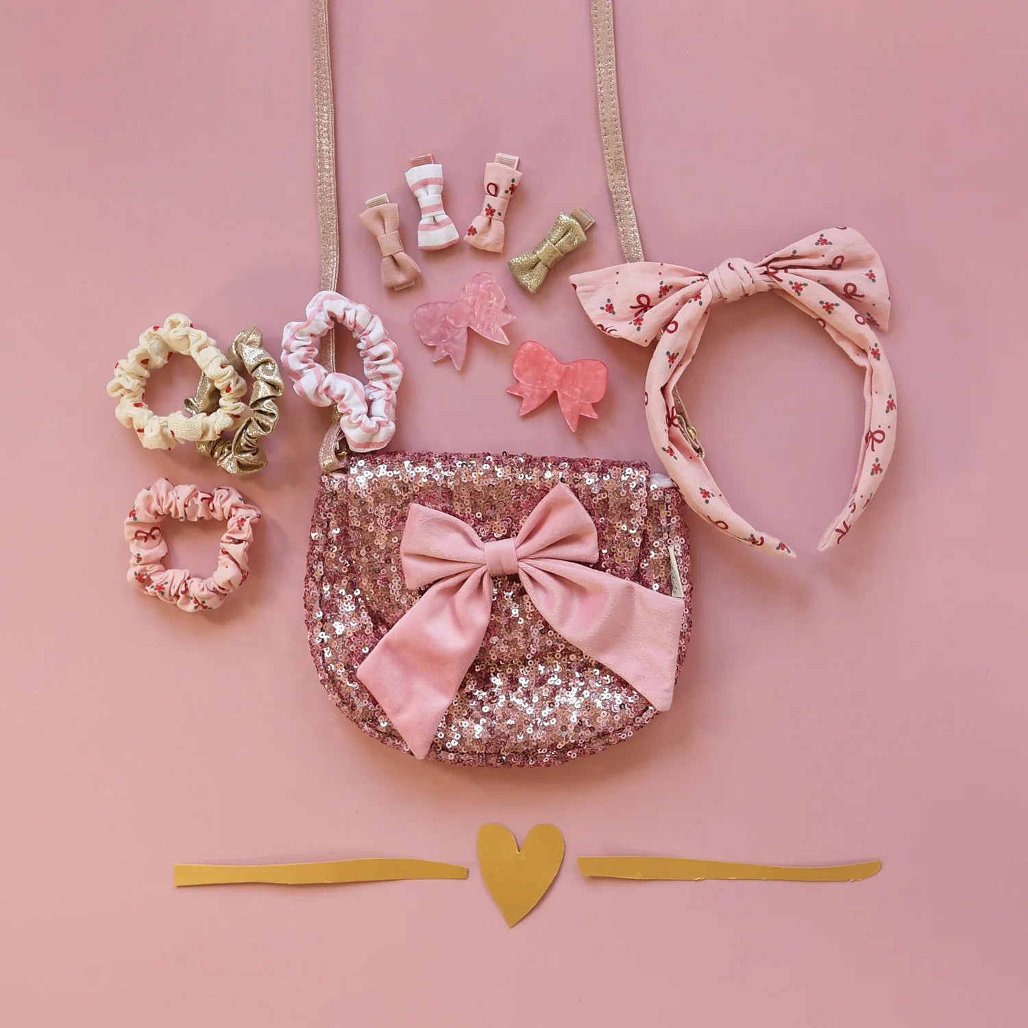 Pretty in Pink Bow Hair Clips