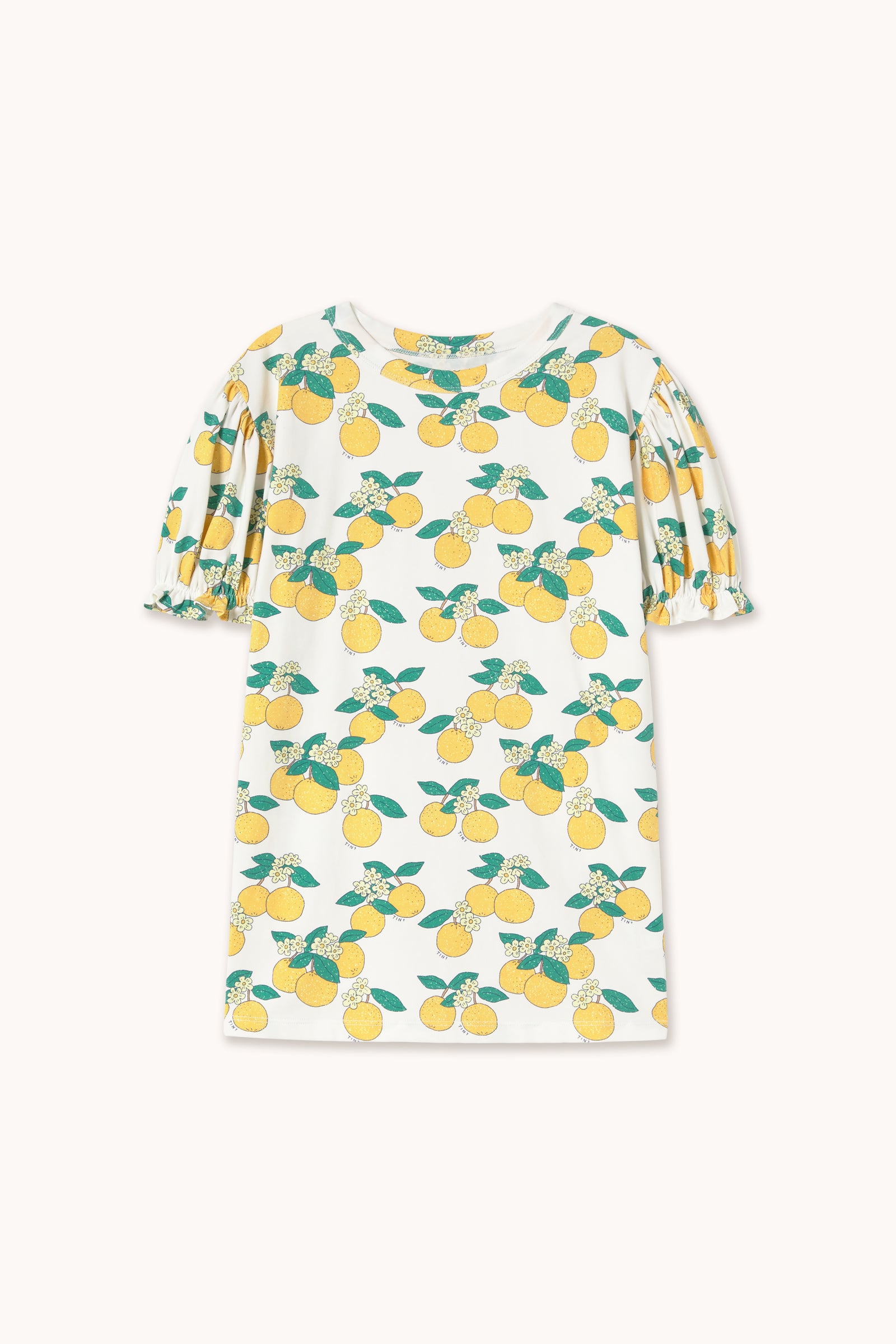 Tinycottons Oranges Puff Sleeve Dress Organic Cotton
