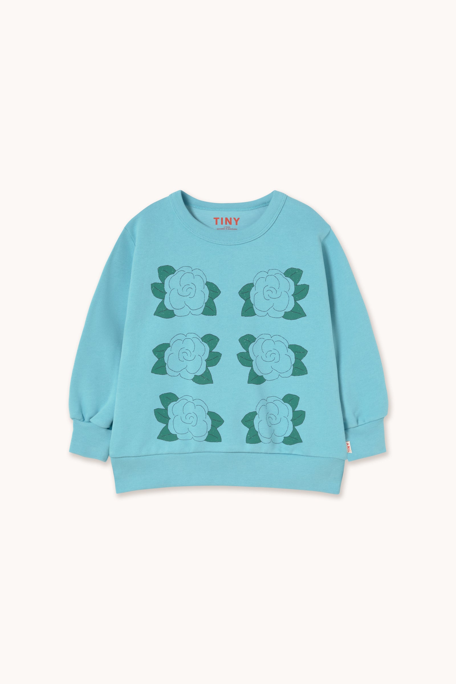 Blue Flowers Graphic Sweatshirt