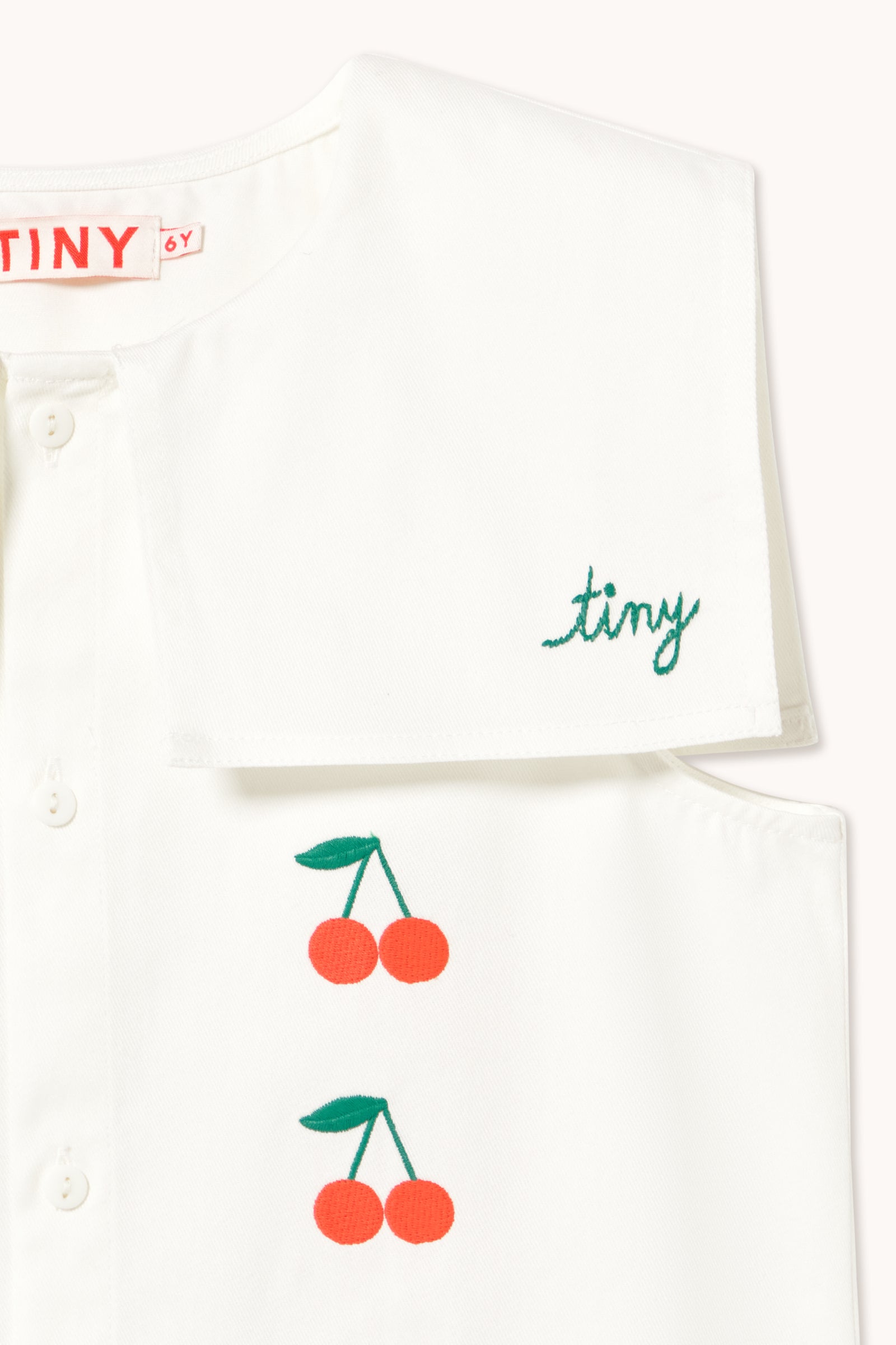 Mini Cherries Twill Dress Organic Cotton