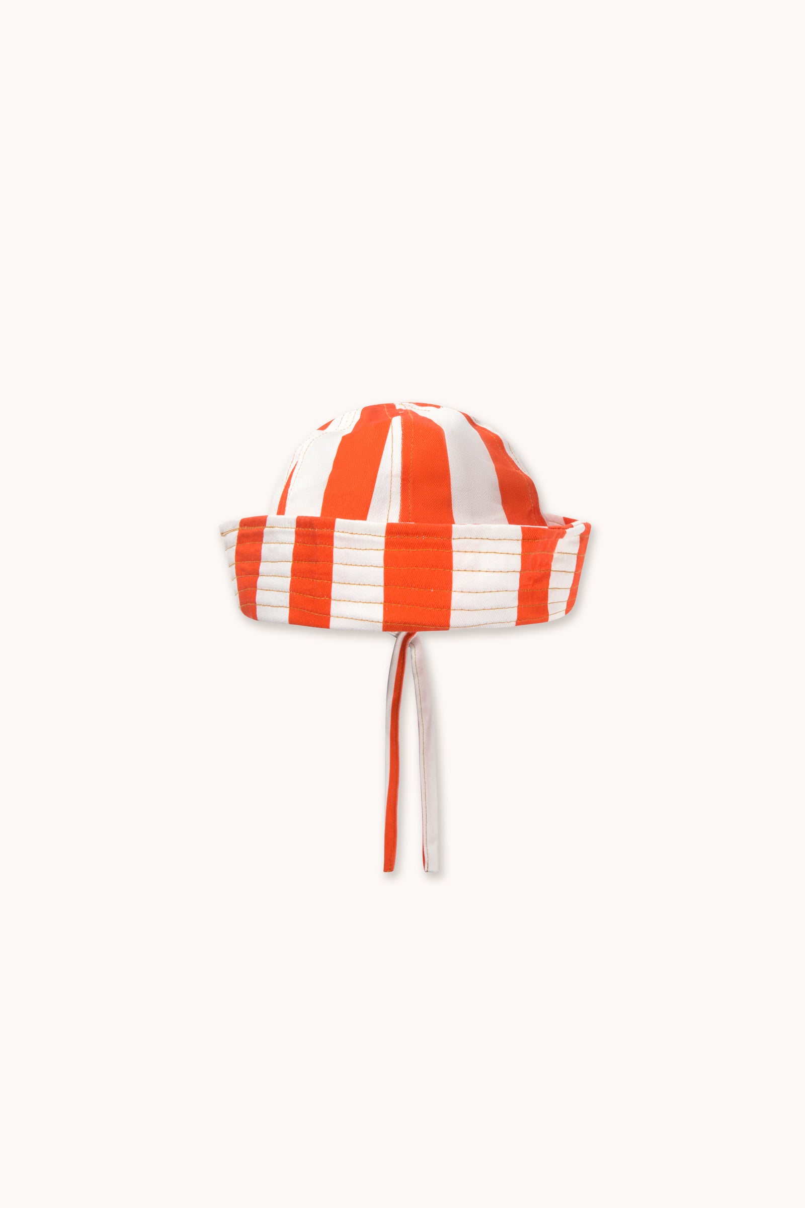 Tinycottons Stripes Twill Sailor Hat Orange Organic Cotton