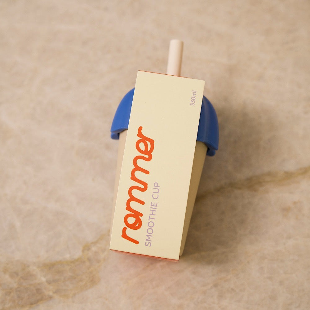 Silicone + Stainless-Steel Smoothie Cup Cornflower