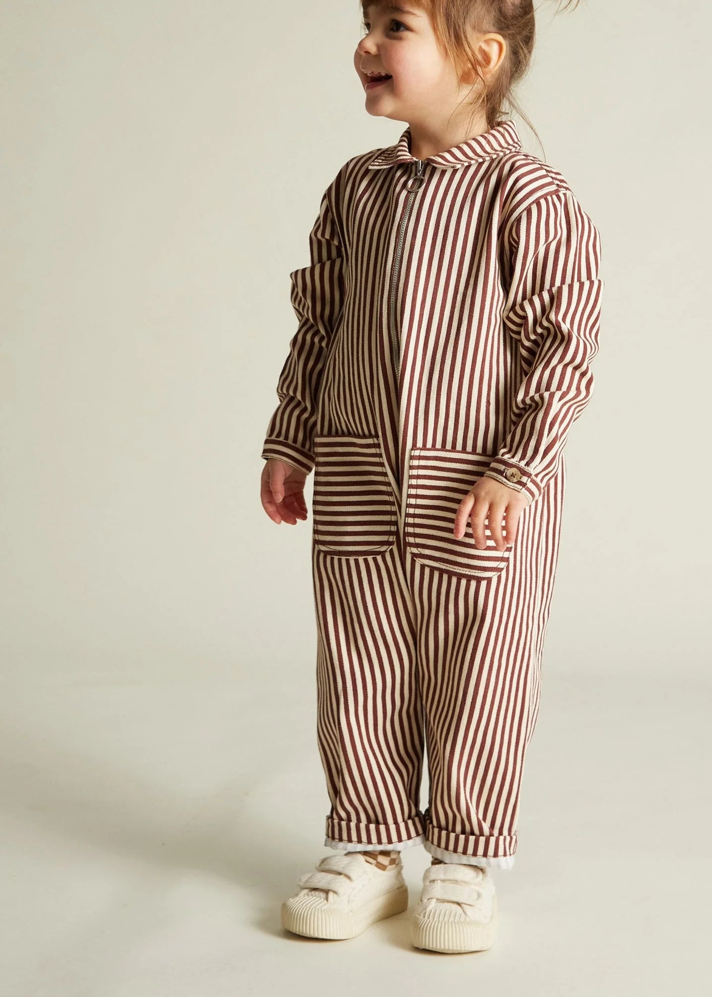Syd Maroon Stripe Boilersuit