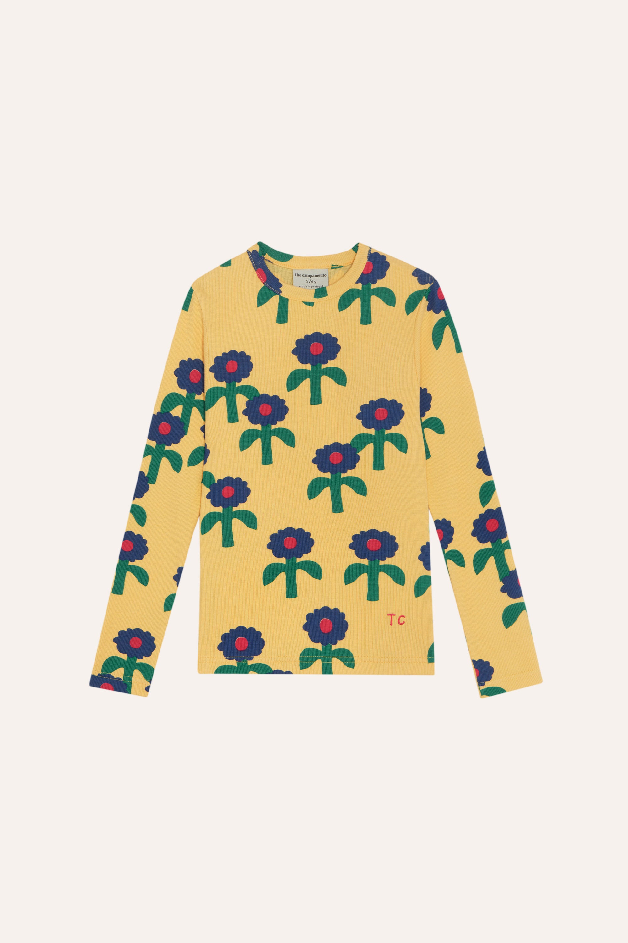 Blue Daisies Allover T-shirt Organic Cotton