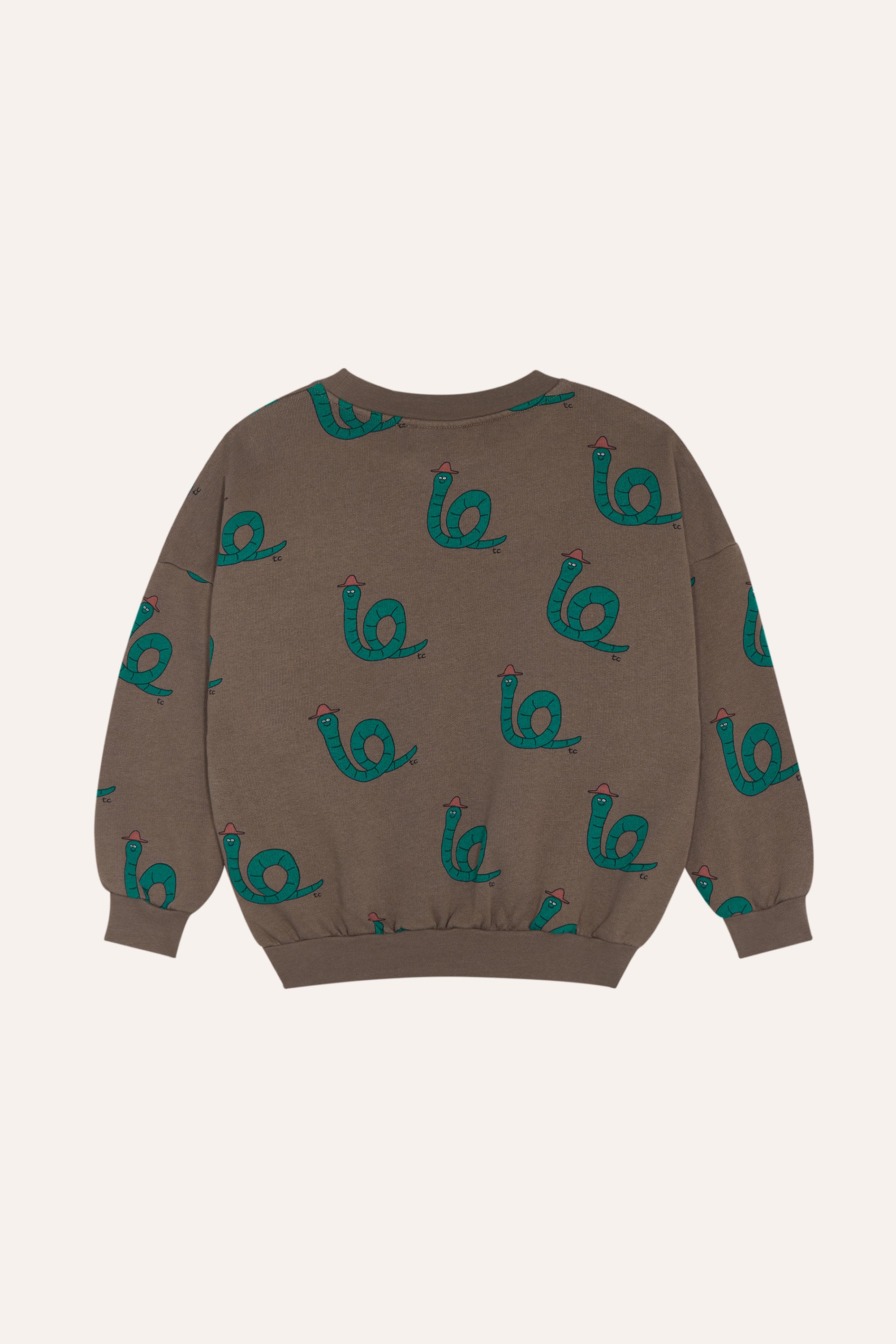 Snakes Brown Sweatshirt Organic Cotton