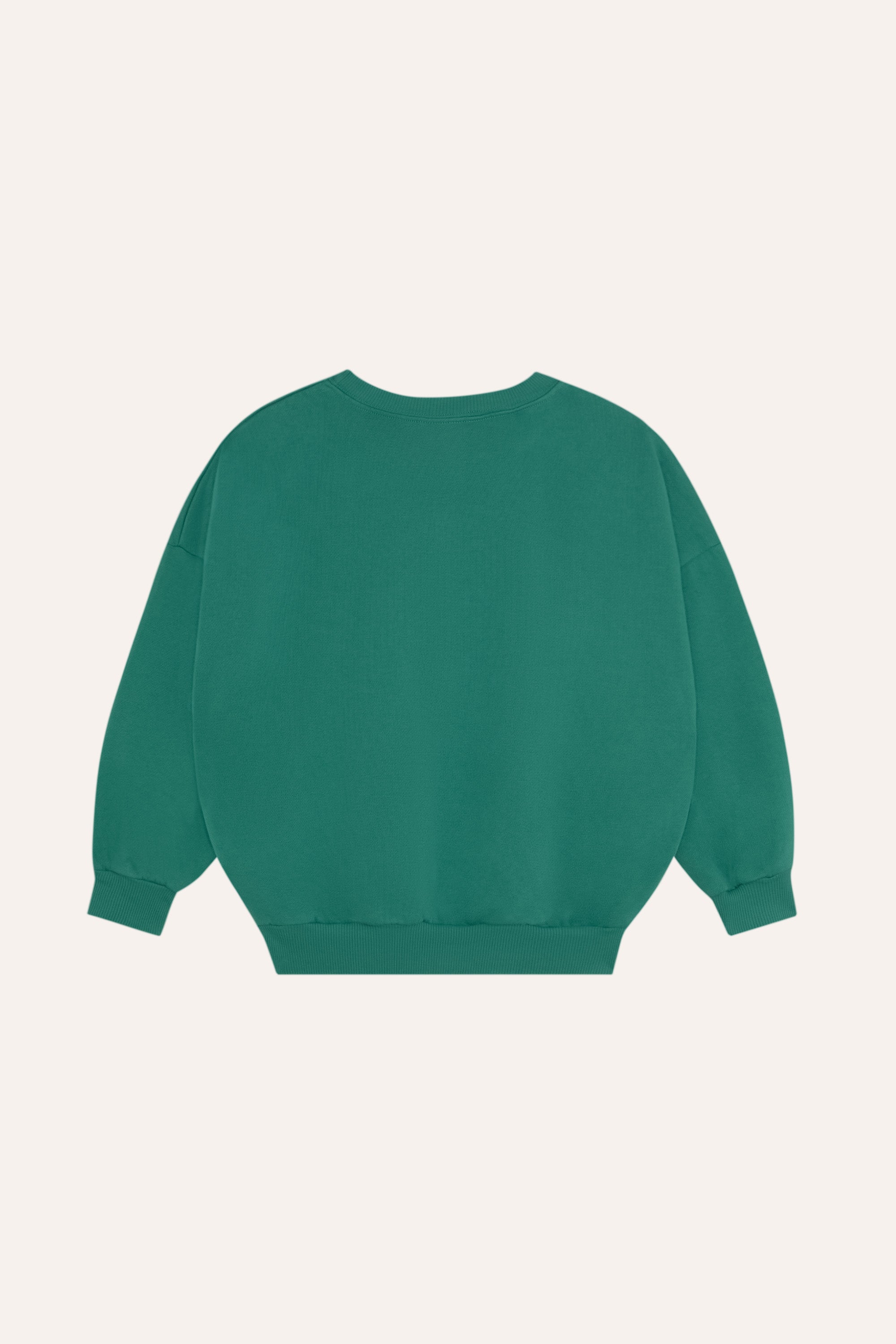Smiling Face Green Sweatshirt Organic Cotton