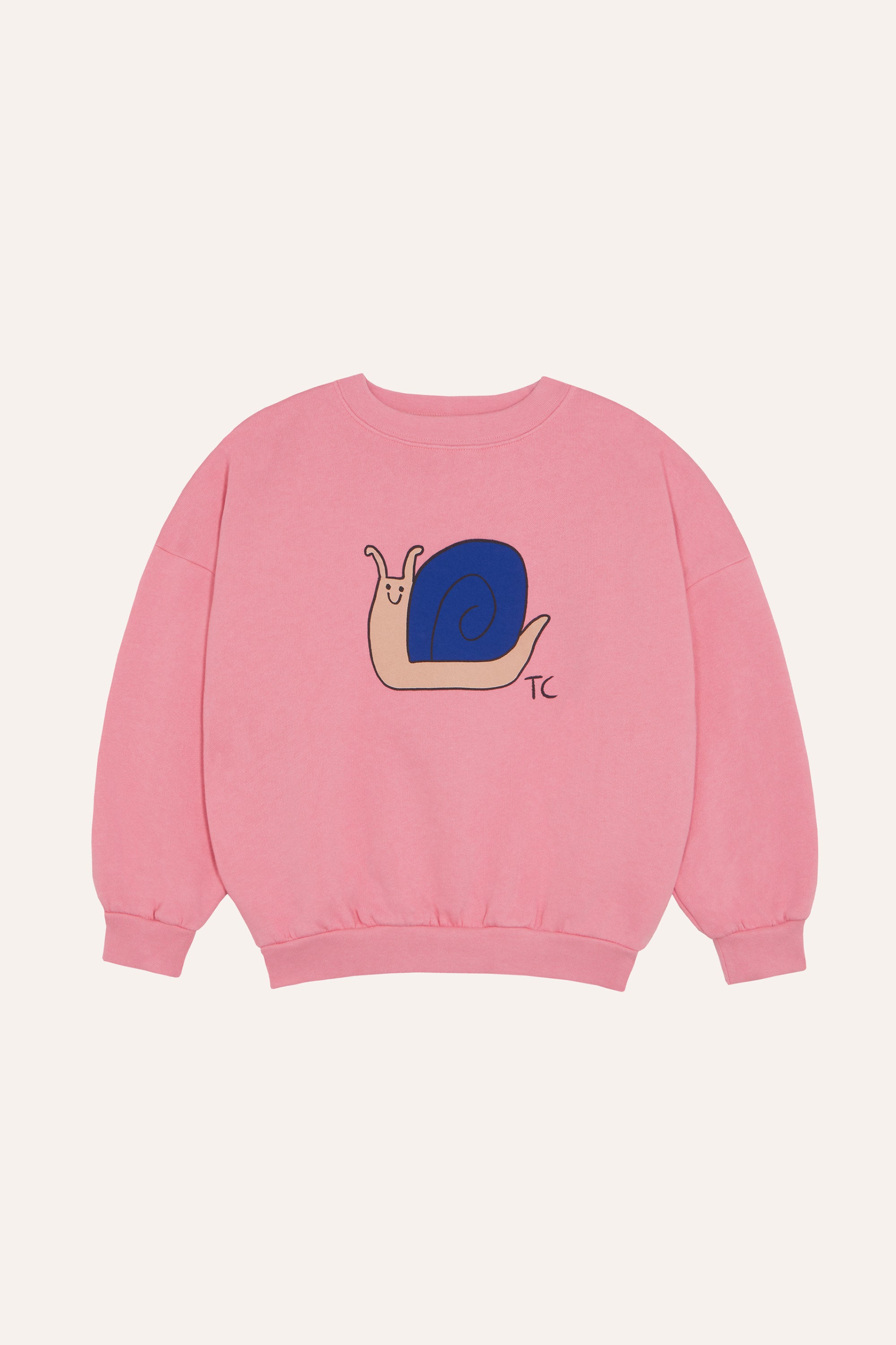 Snail Pink Sweatshirt Organic Cotton