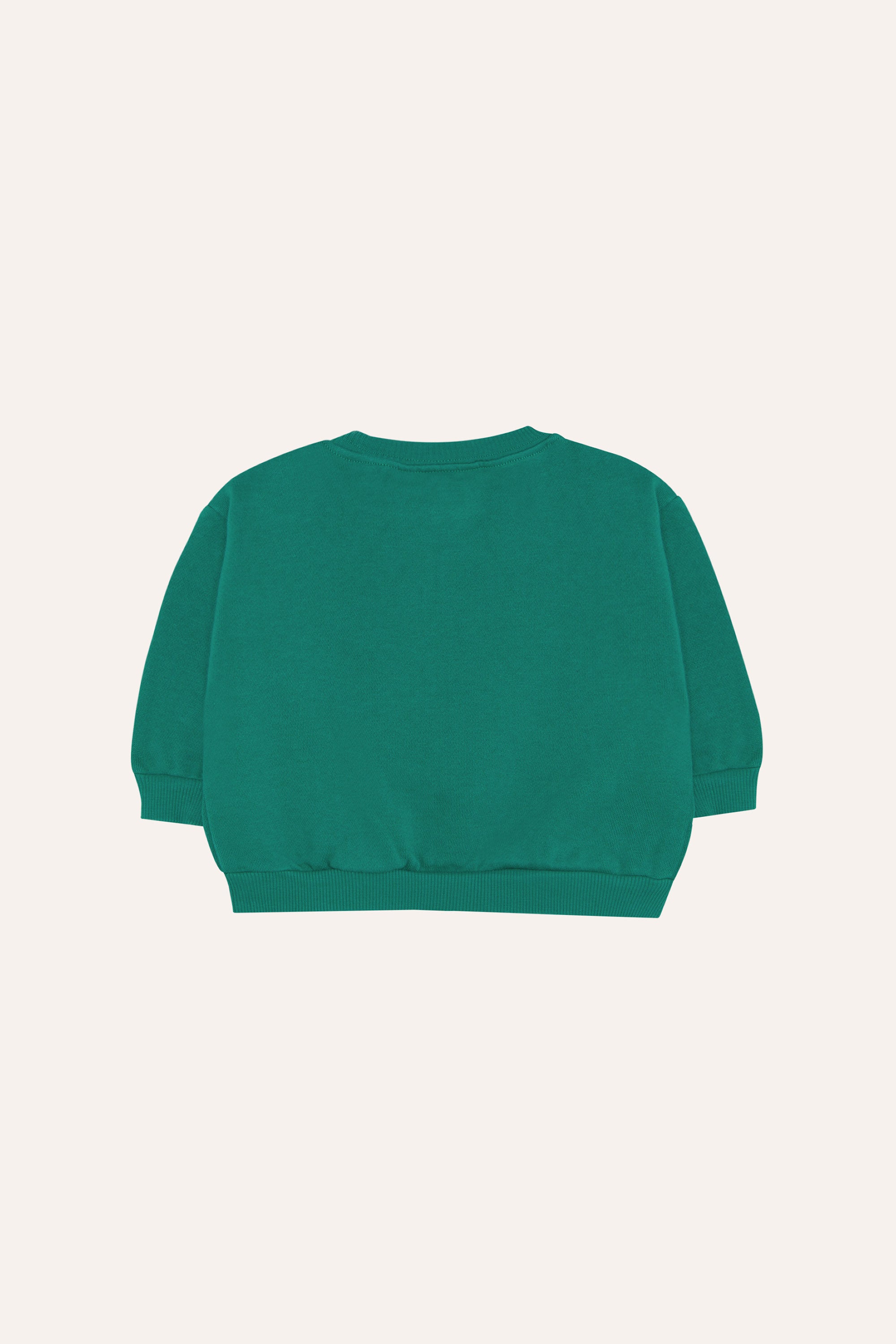 Smiling Face Green Baby Sweatshirt Organic Cotton