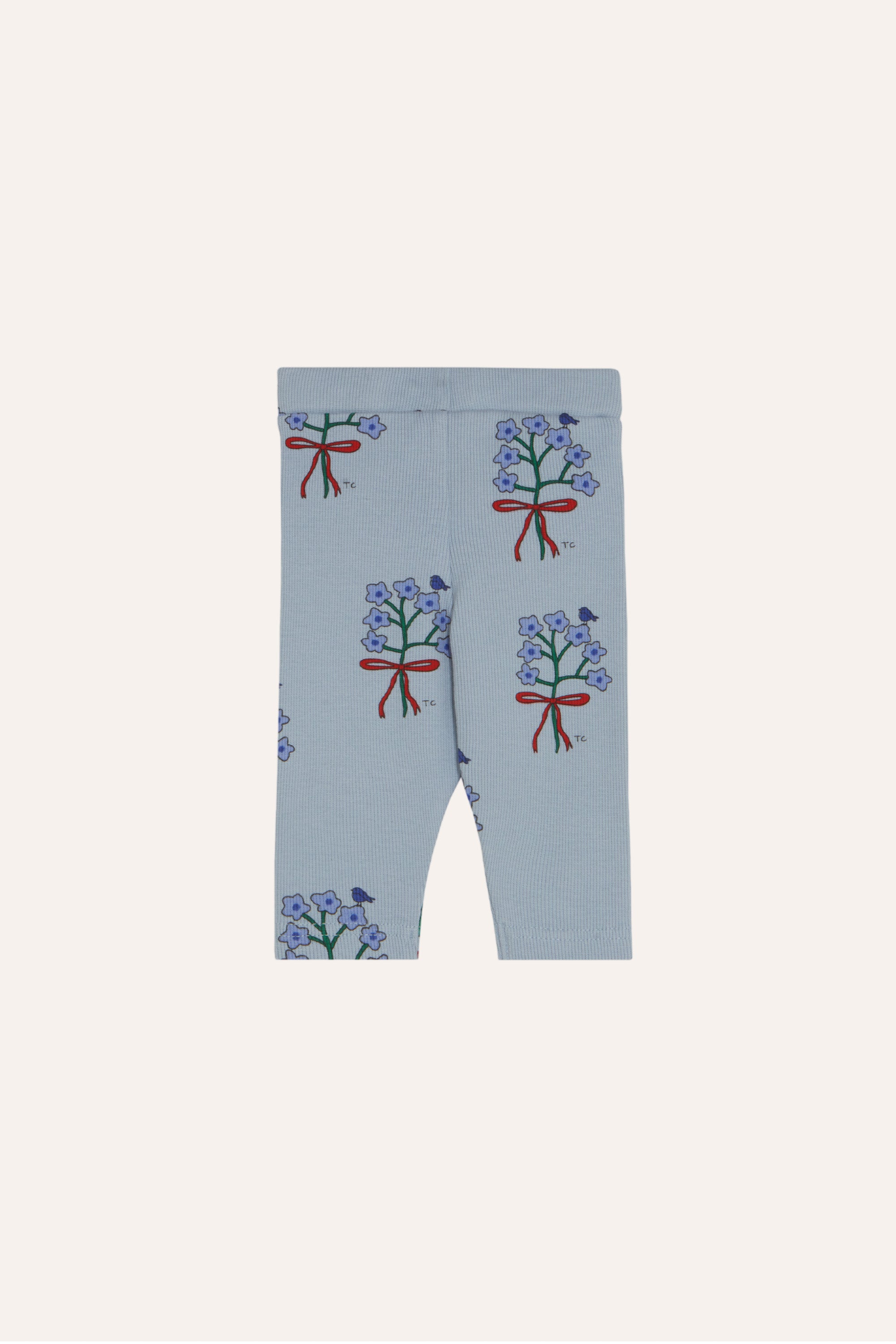 Bouquets Light Blue Baby Leggings Organic Cotton