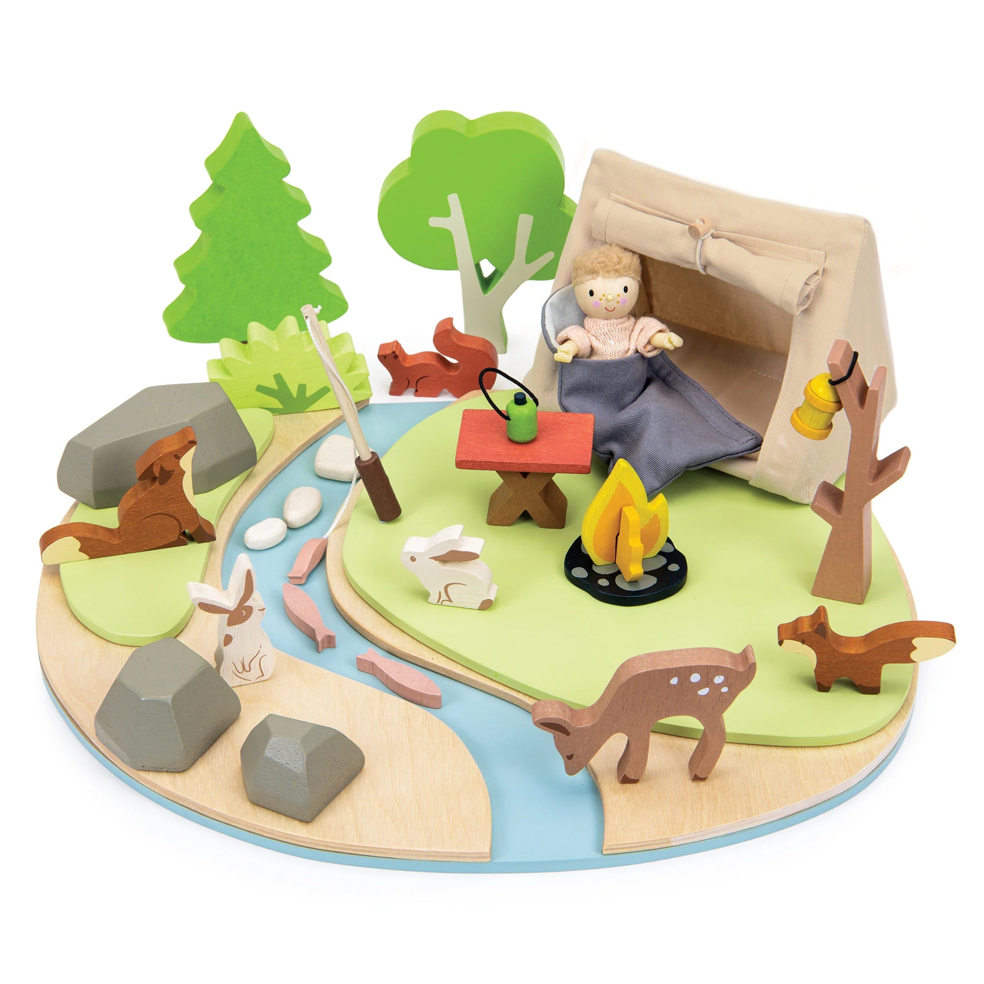 Wildlife Wooden Camping Playset