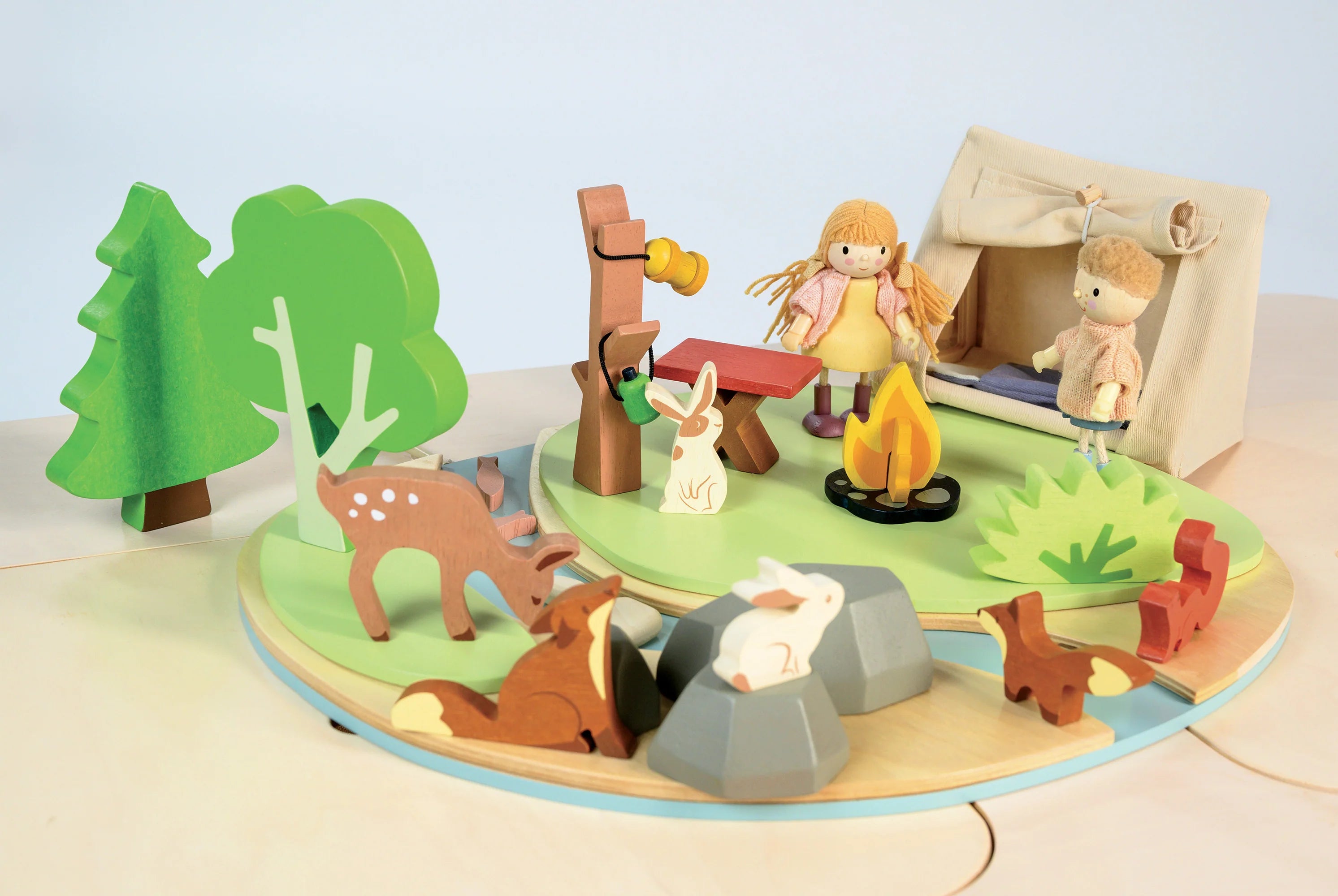 Wildlife Wooden Camping Playset