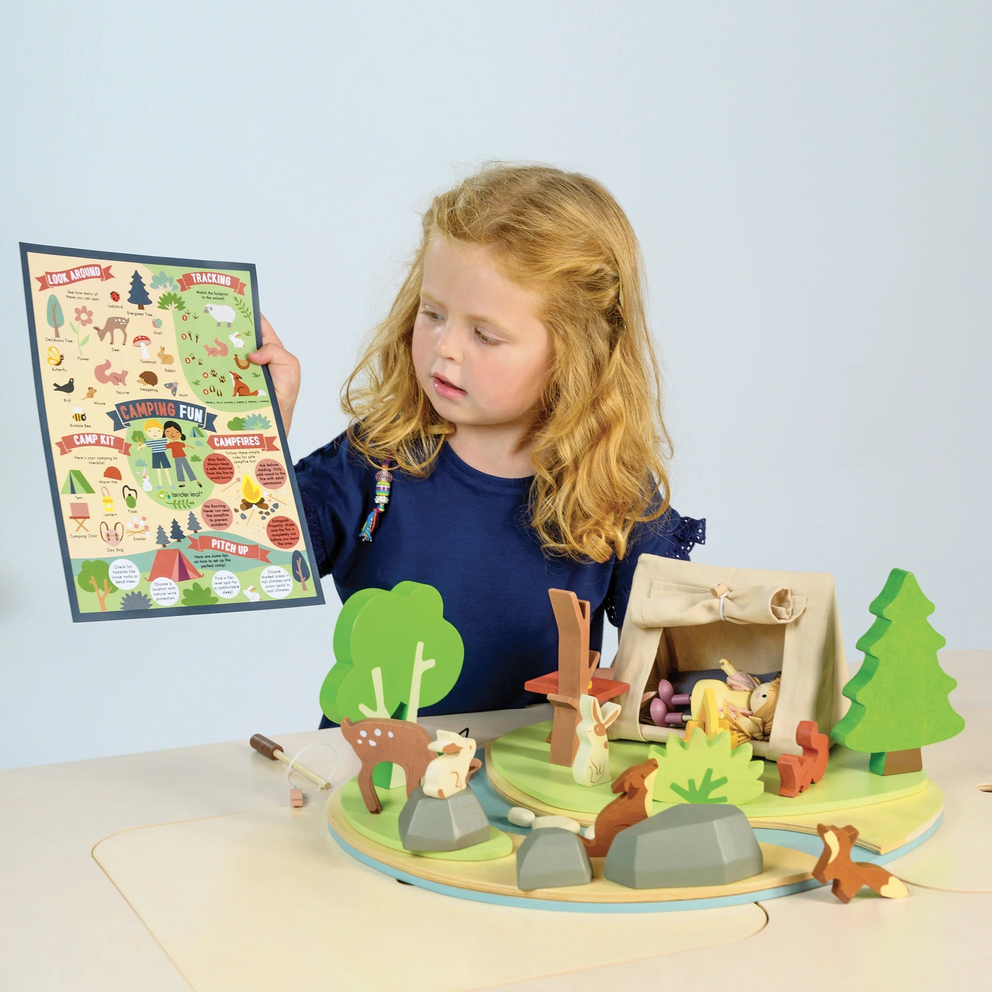 Wildlife Wooden Camping Playset