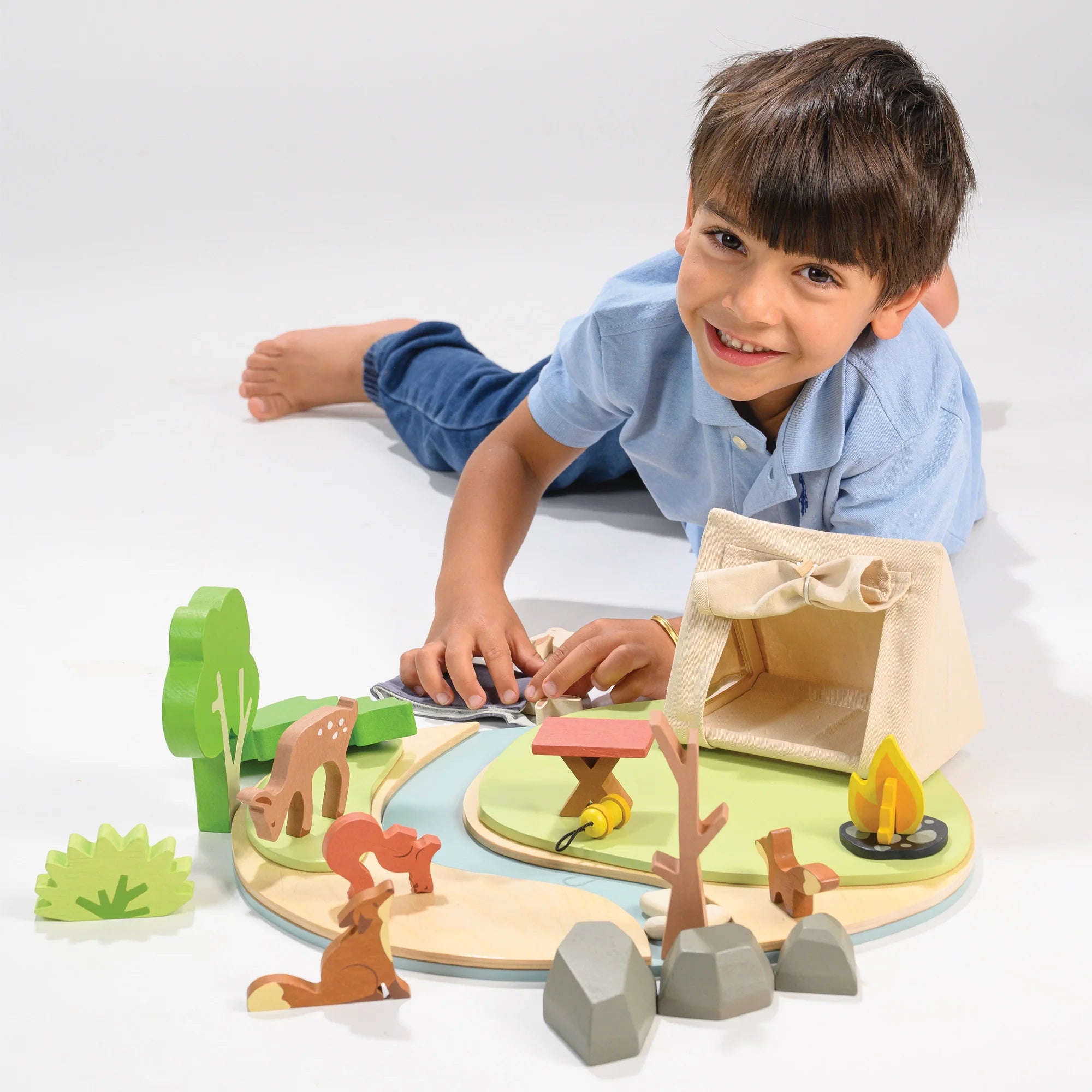 Wildlife Wooden Camping Playset