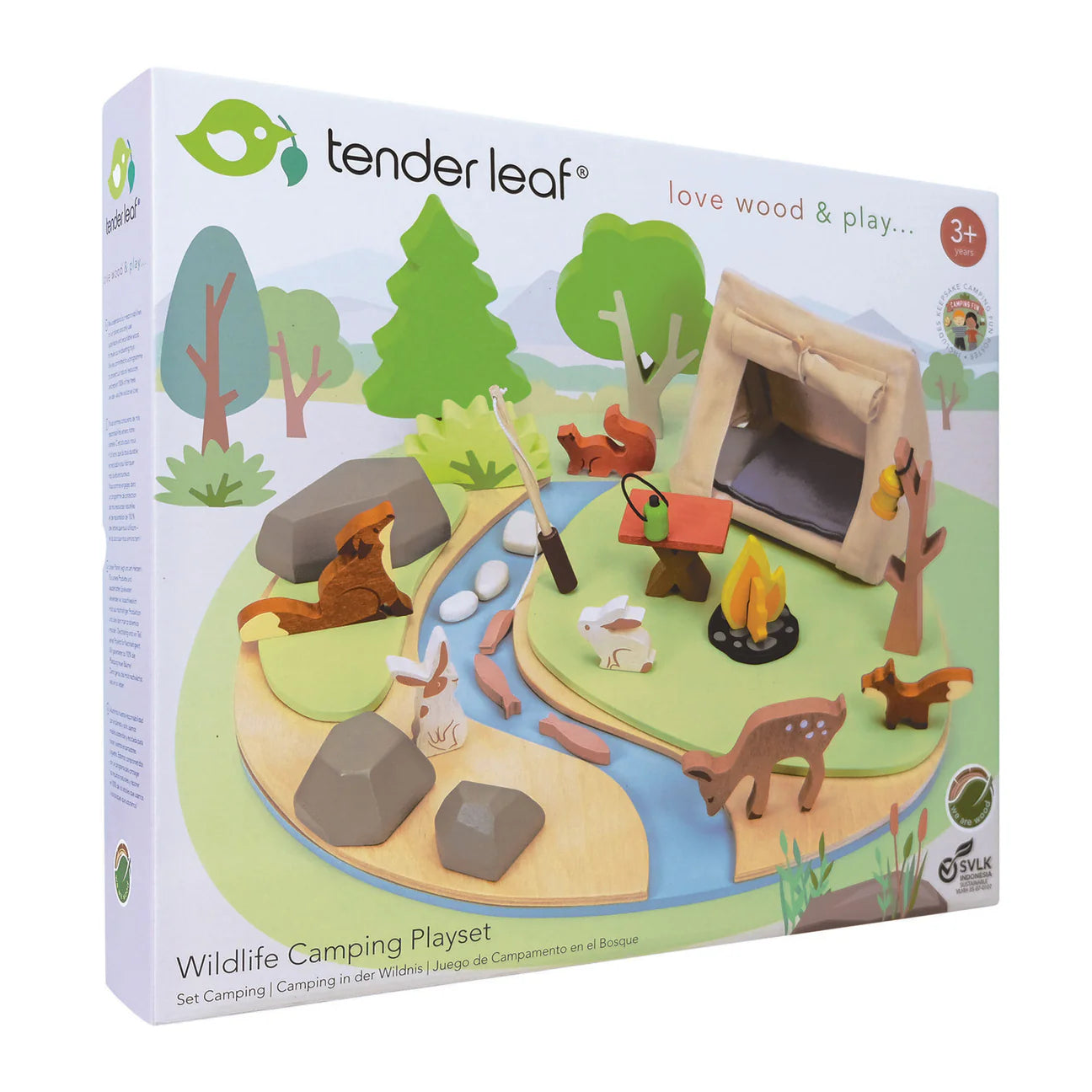 Wildlife Wooden Camping Playset