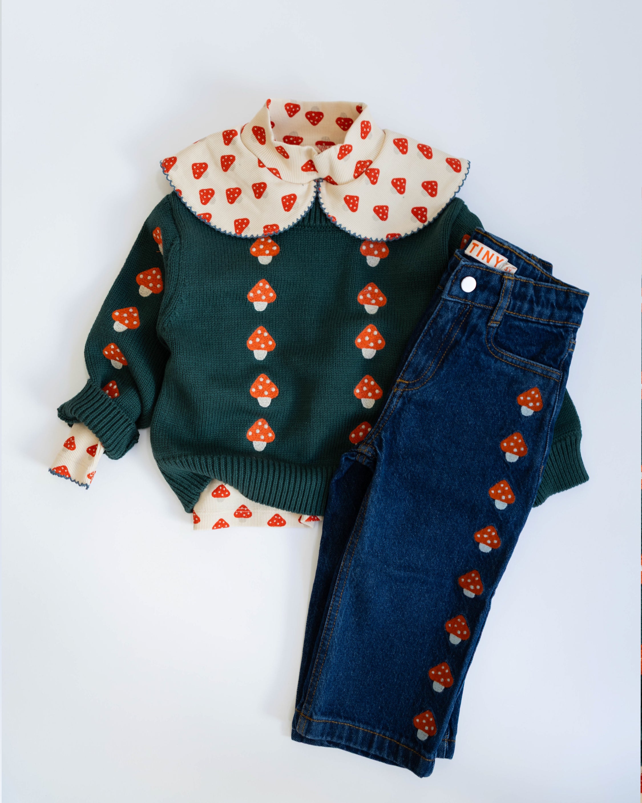 Tinycottons Mini Mushrooms Sweater Organic Cotton