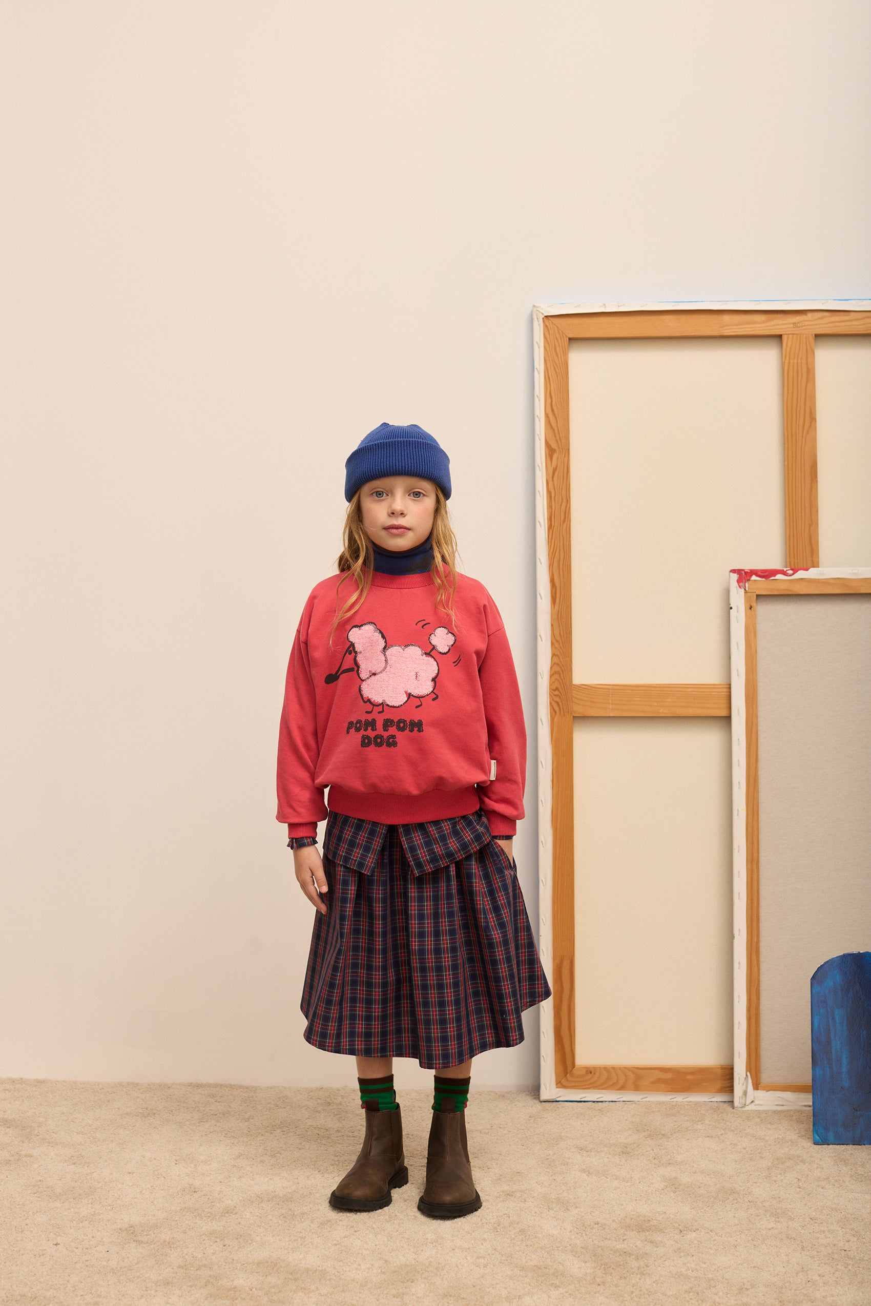 Pom Pom Dog Sweatshirt Organic Cotton