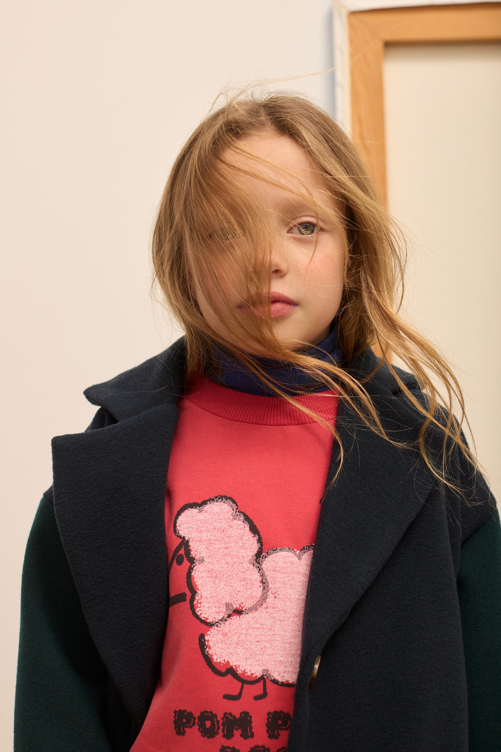 Pom Pom Dog Sweatshirt Organic Cotton