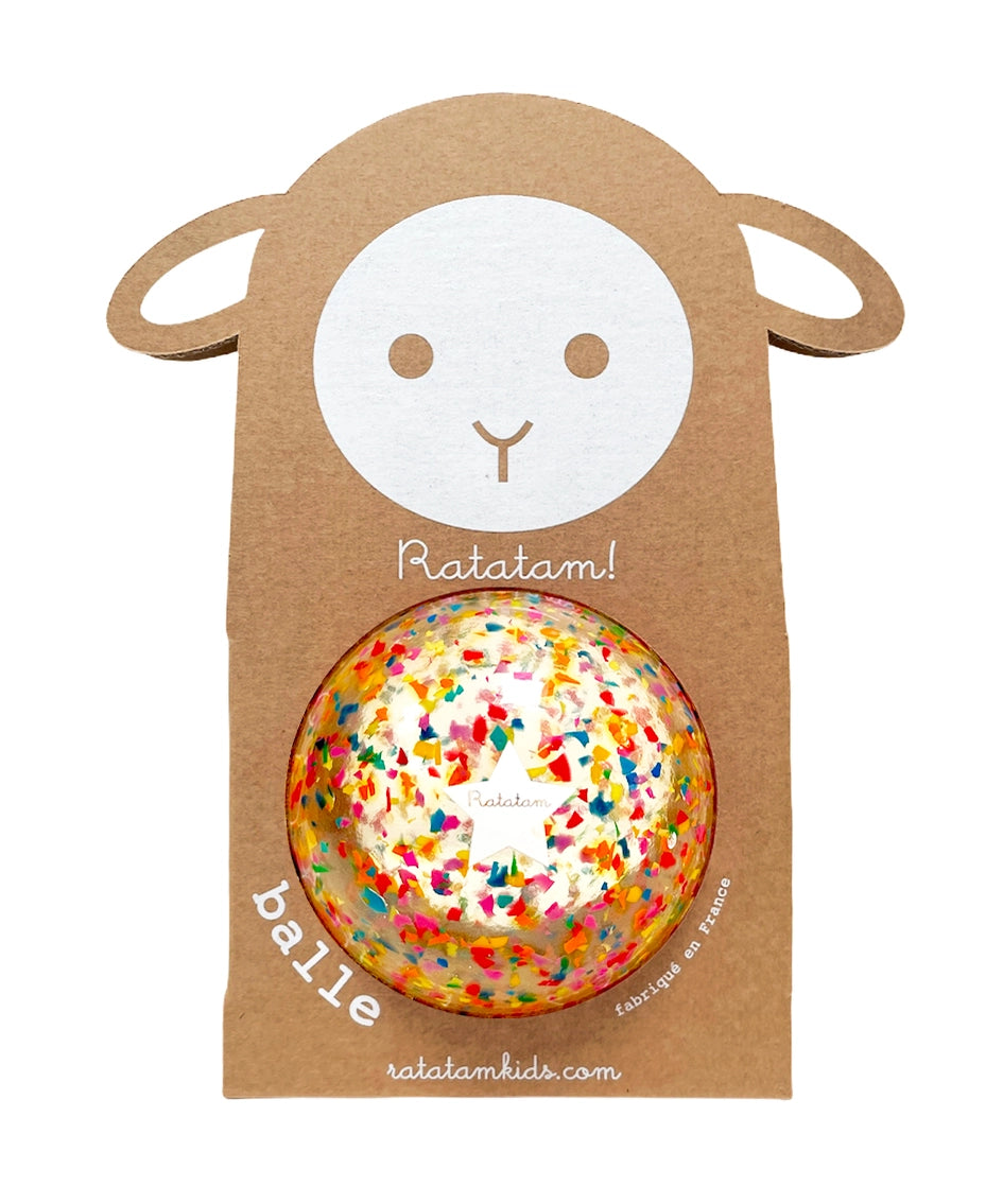 Multi Confetti Sheep Balloon Ball | 10cm image 3