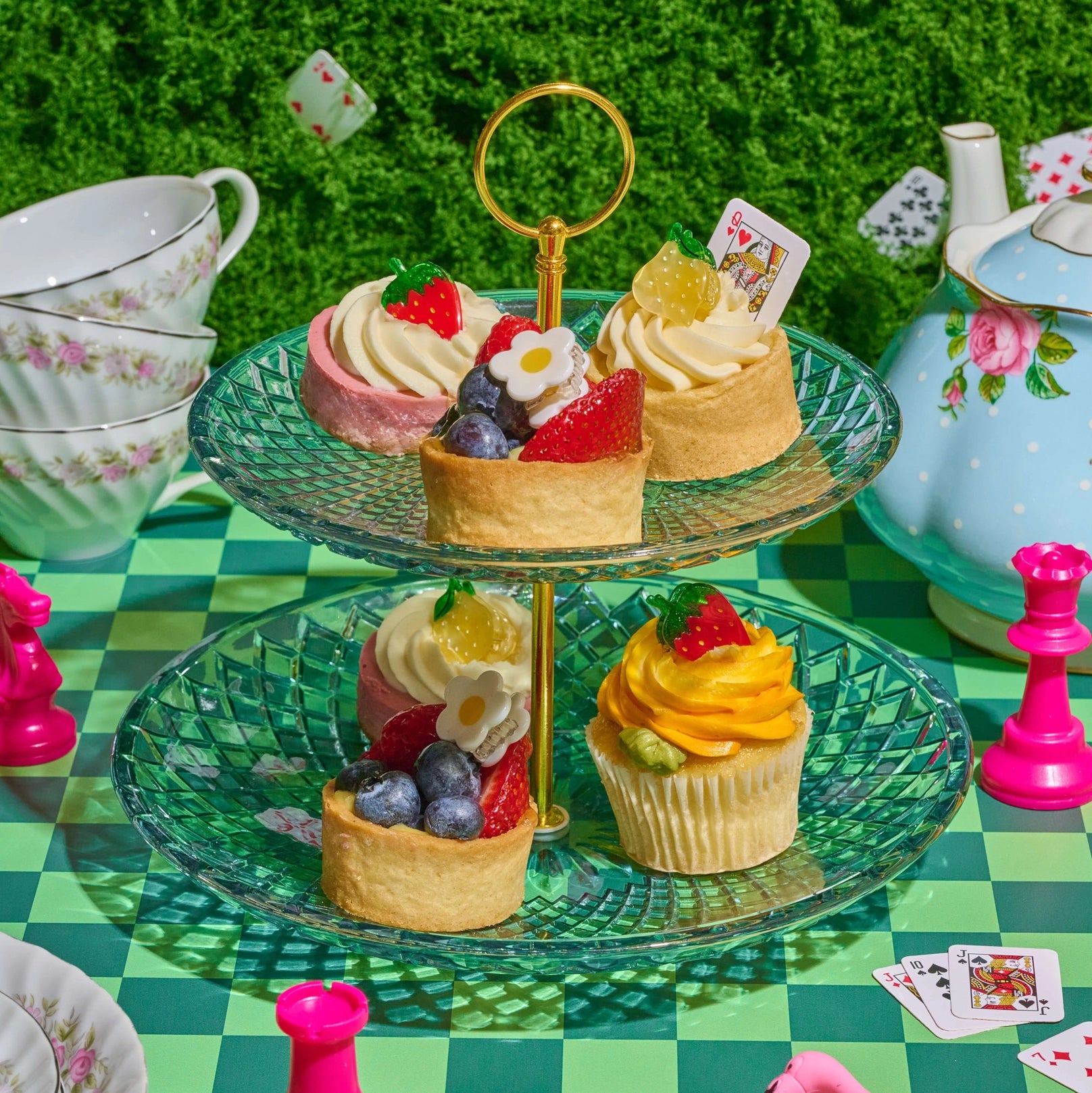 Mini Fruits and Flowers Hair Clip Set