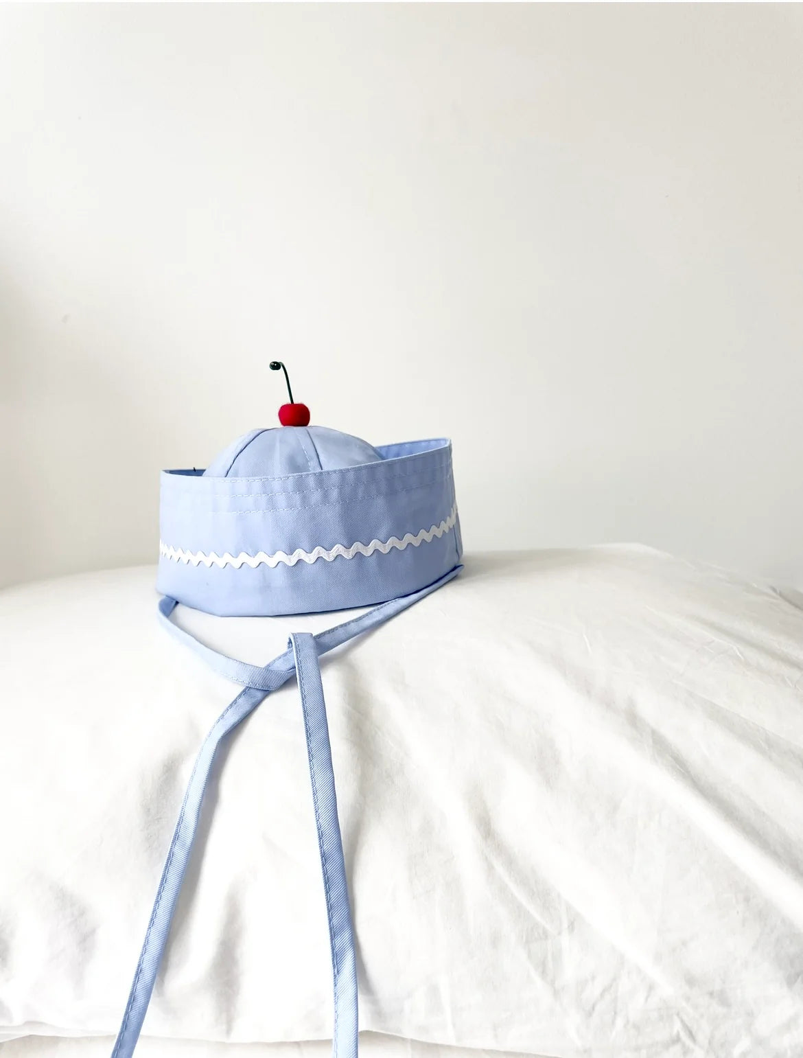 Cherry Blue Sailor Baby Hat image 0
