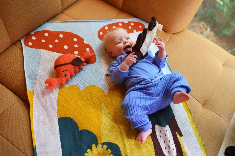 Trees and Creatures Organic Cotton Mini Blanket