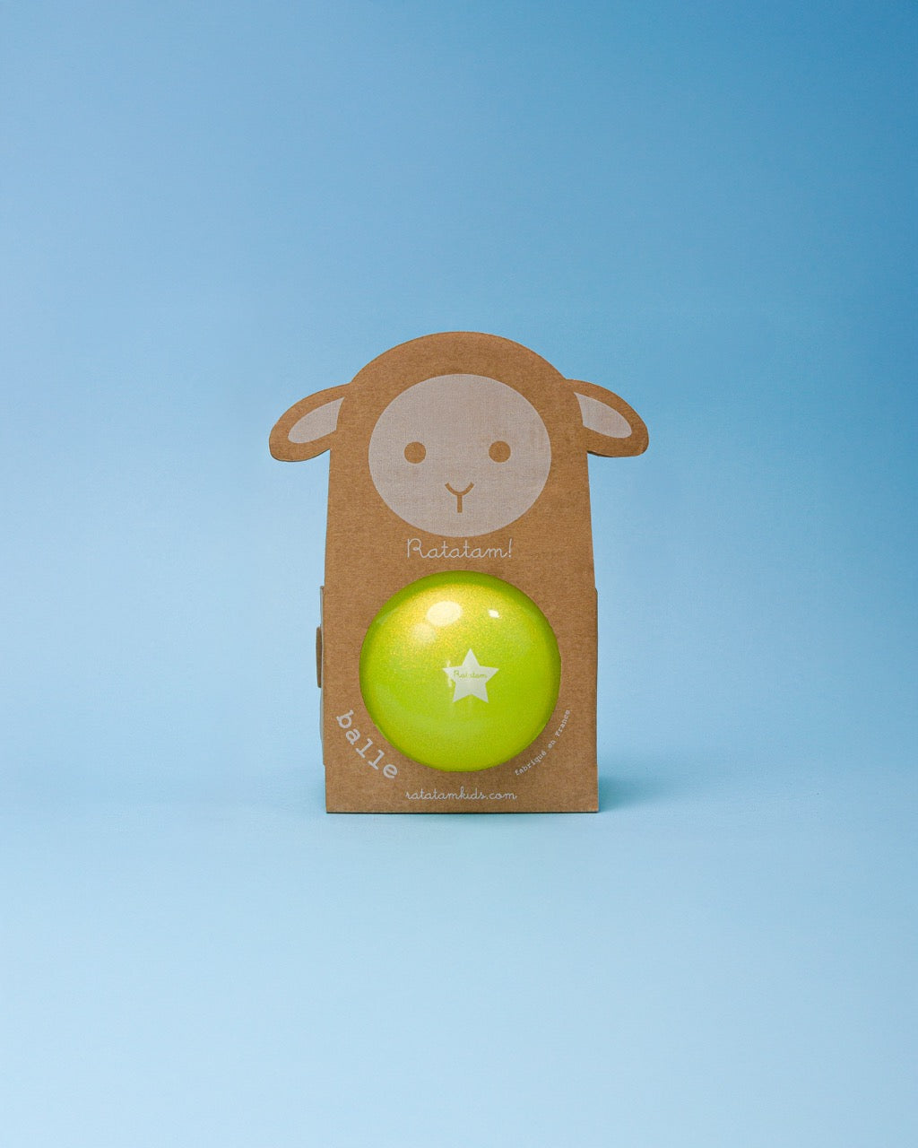 Glittery Yellow Sheep Balloon Ball | 10cm image 0