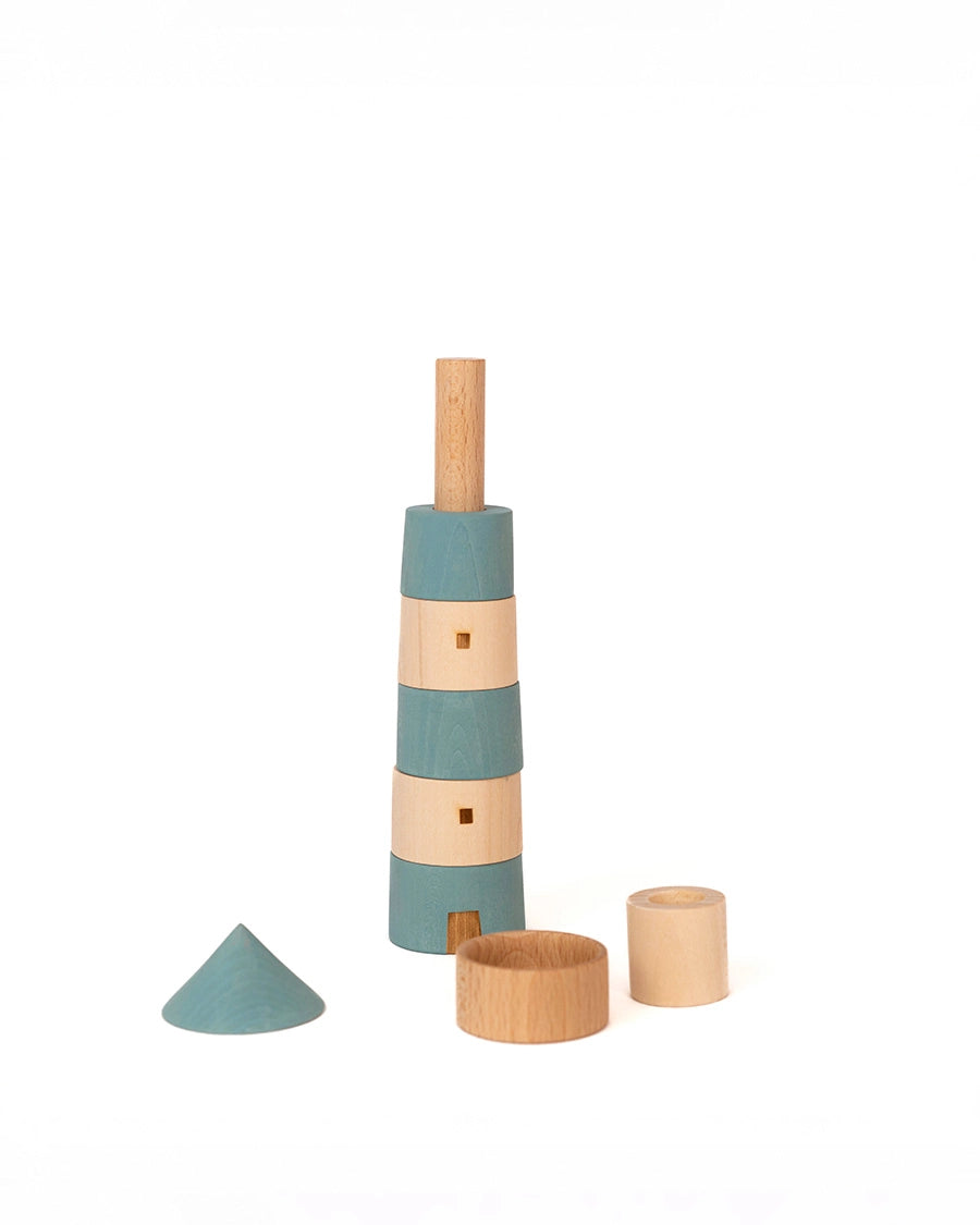 Wooden Lighthouse Stackable