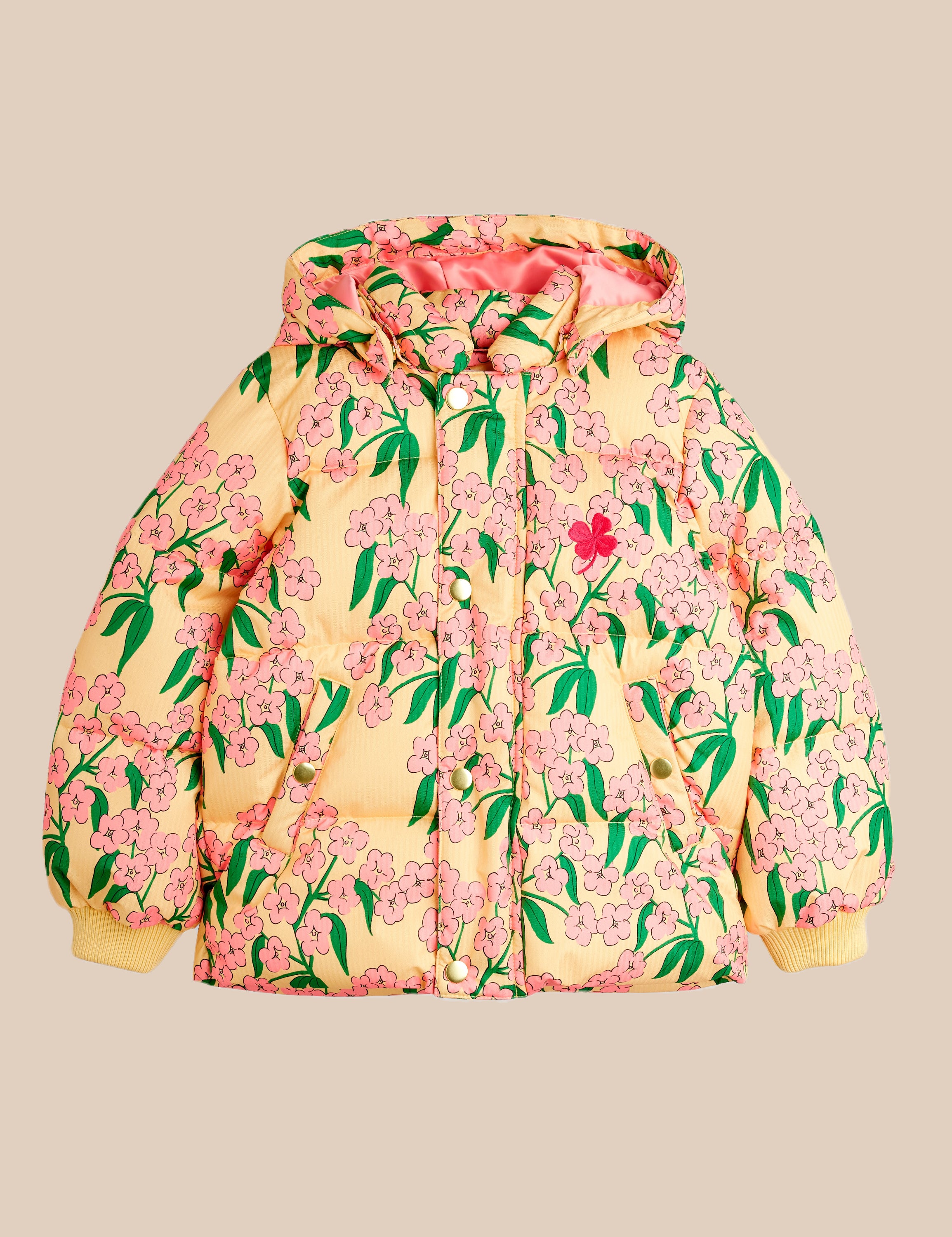 Alpine Flowers Hooded Puffer Jacket image 0