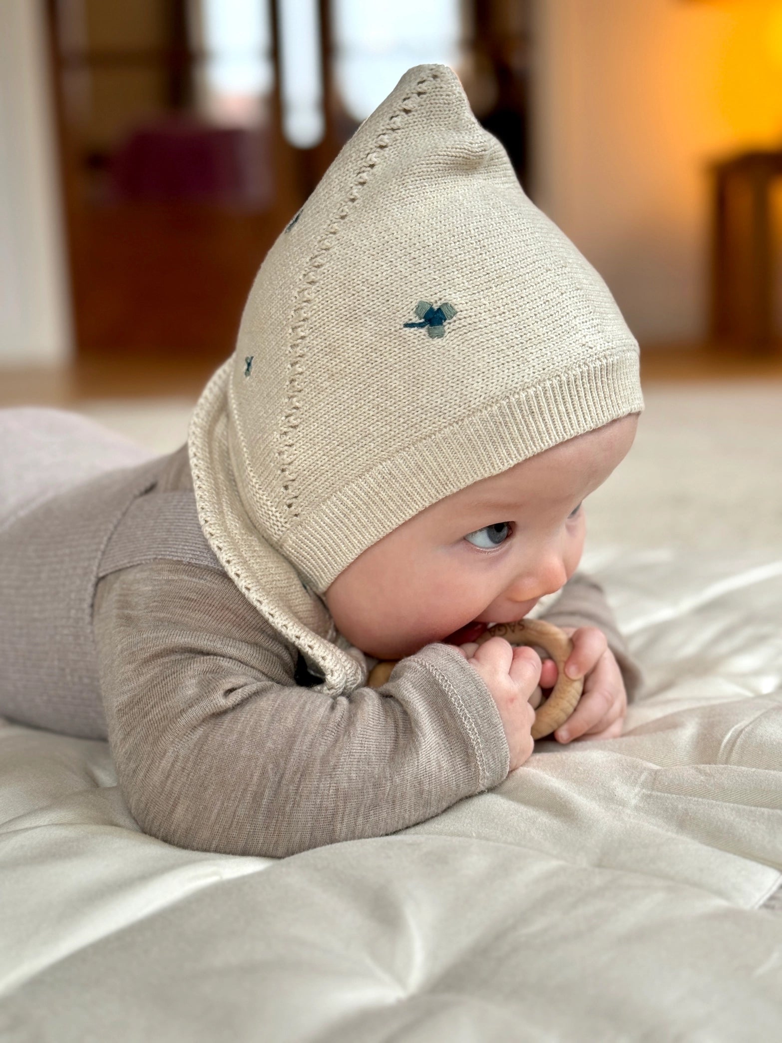 Baby Knitted Clover Bonnet image 7