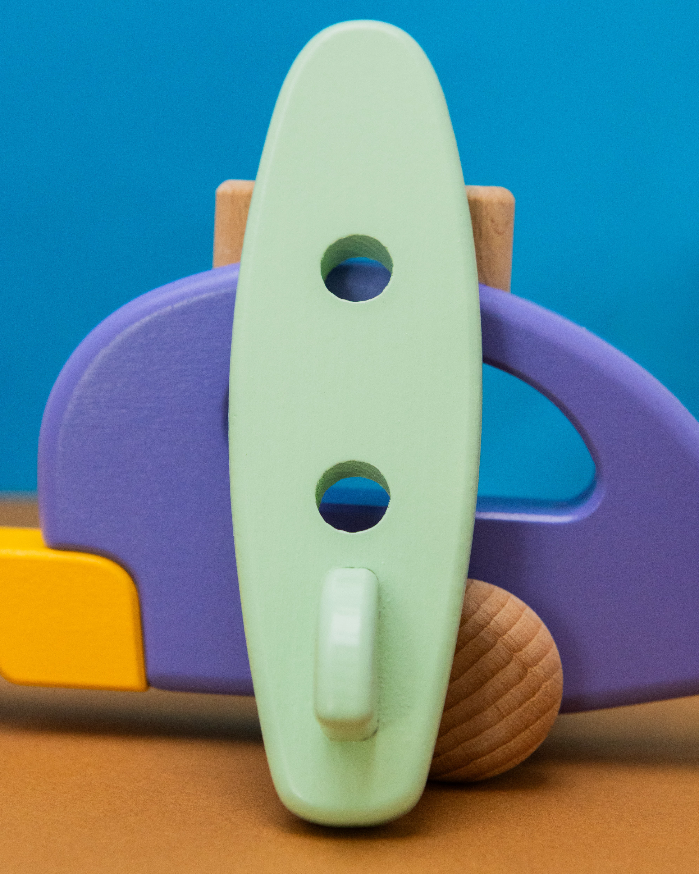 Wooden Car & Camper with Surfboard