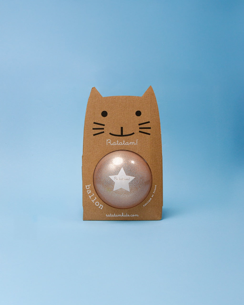 Glittery Copper Cat Balloon Ball | 15cm image 0
