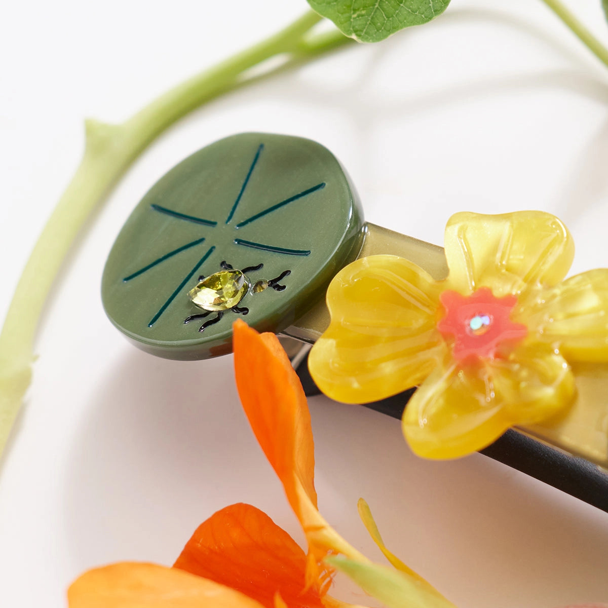 Jewelled Nasturtium Flower Beetle French Barrette
