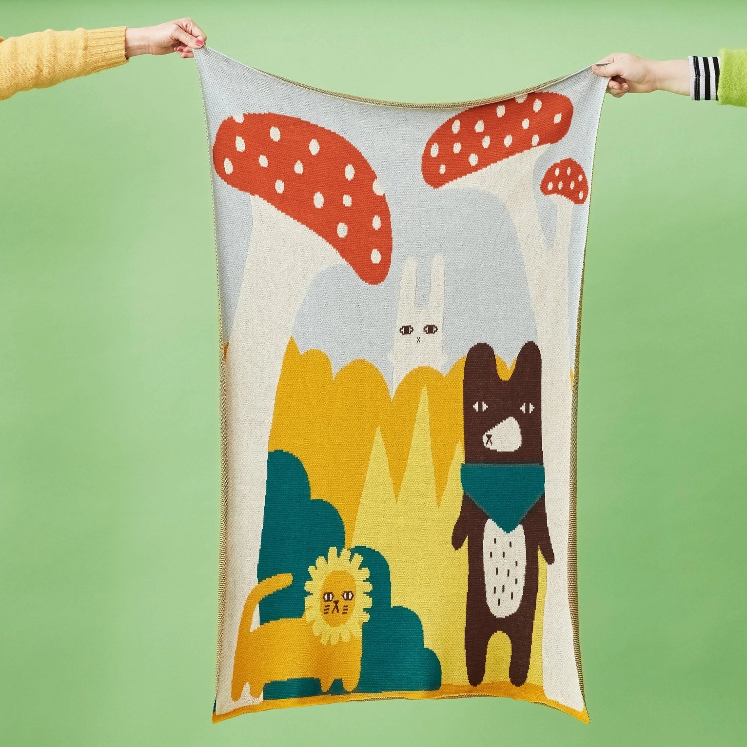 Trees and Creatures Organic Cotton Mini Blanket