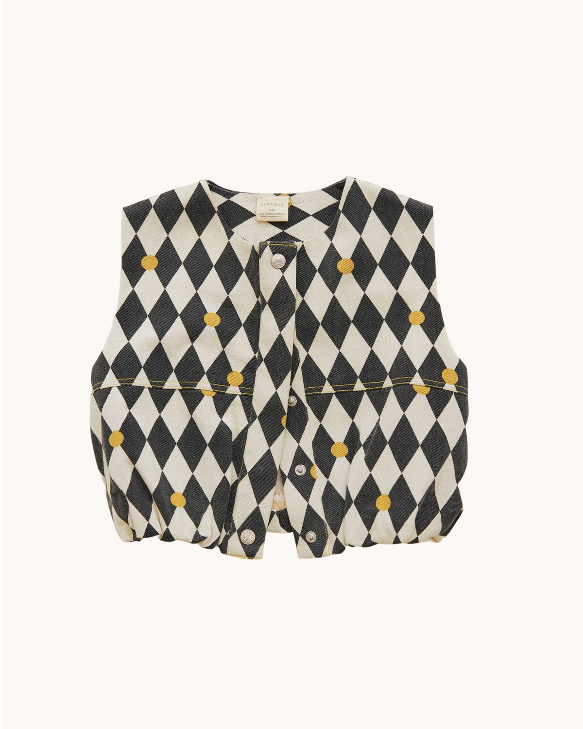 Rumi Harlequin Spot Gilet Organic Cotton