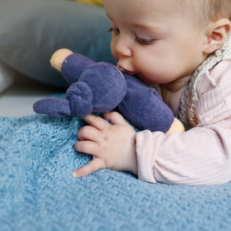 Nanchen Waldorf Rattle Doll Blue image 1