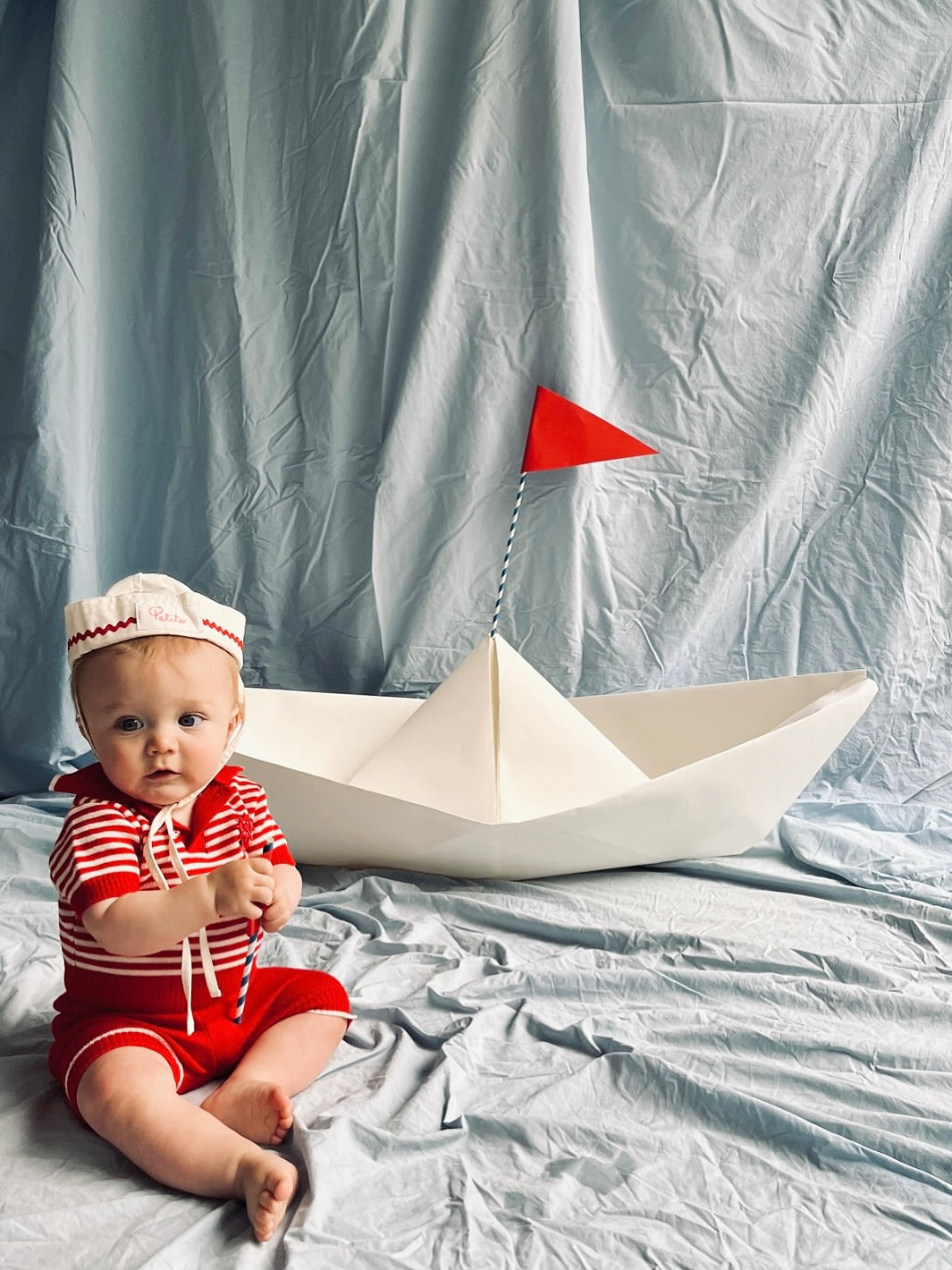 Cherry Sailor Baby Hat image 2