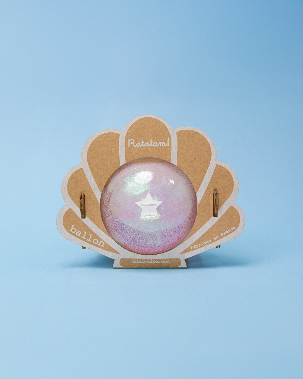 Glittery Pink Seashell Balloon Ball | 10cm image 0