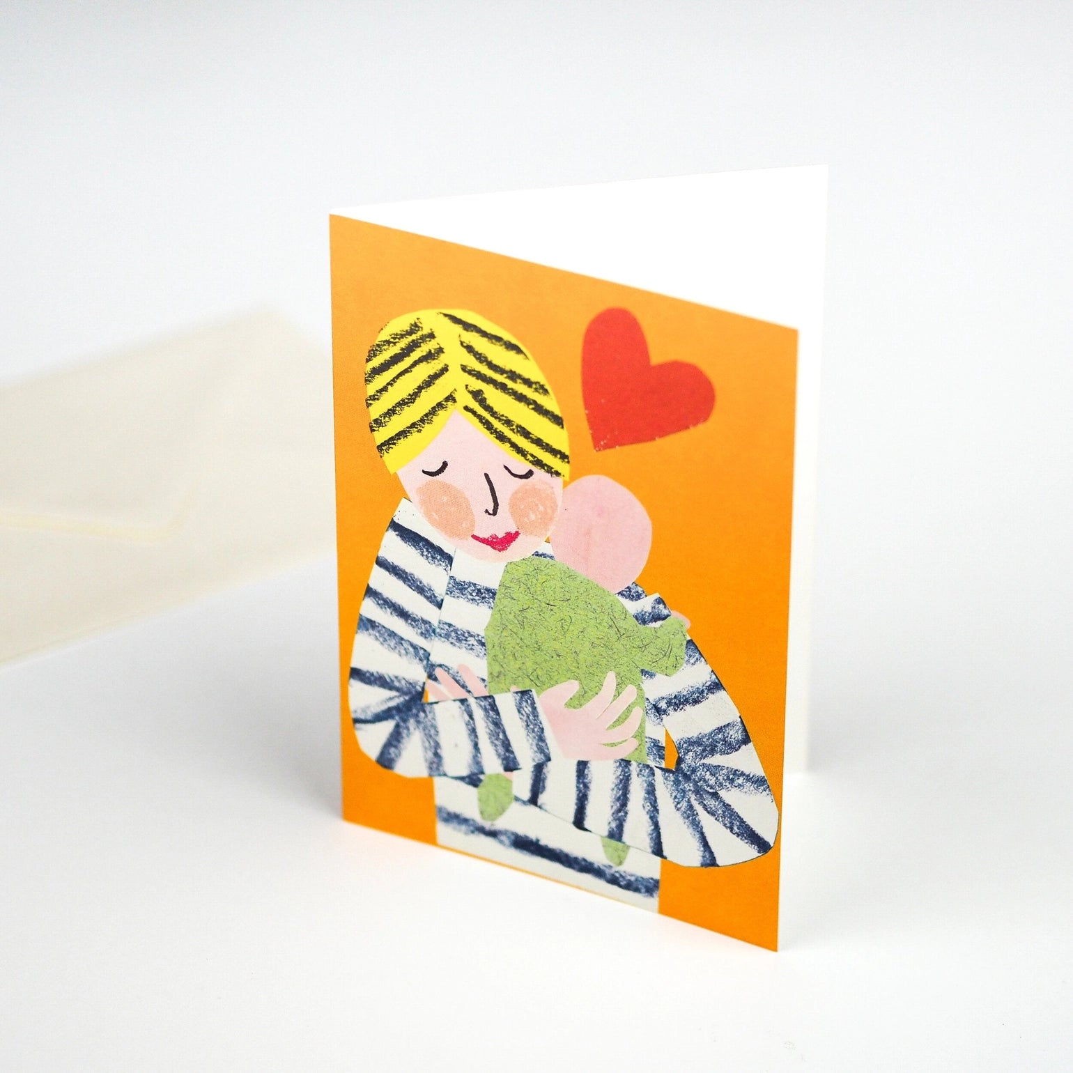 New Baby Cuddle Card Orange