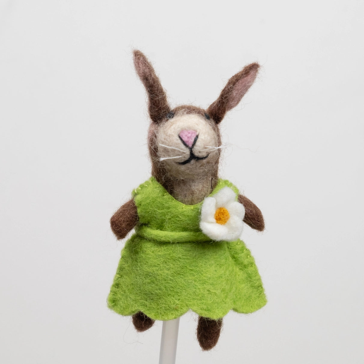 Bunny in Green Dress Finger Puppet image 0