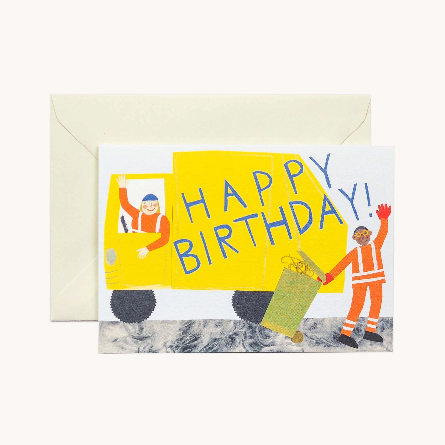 Garbage Truck Birthday Card