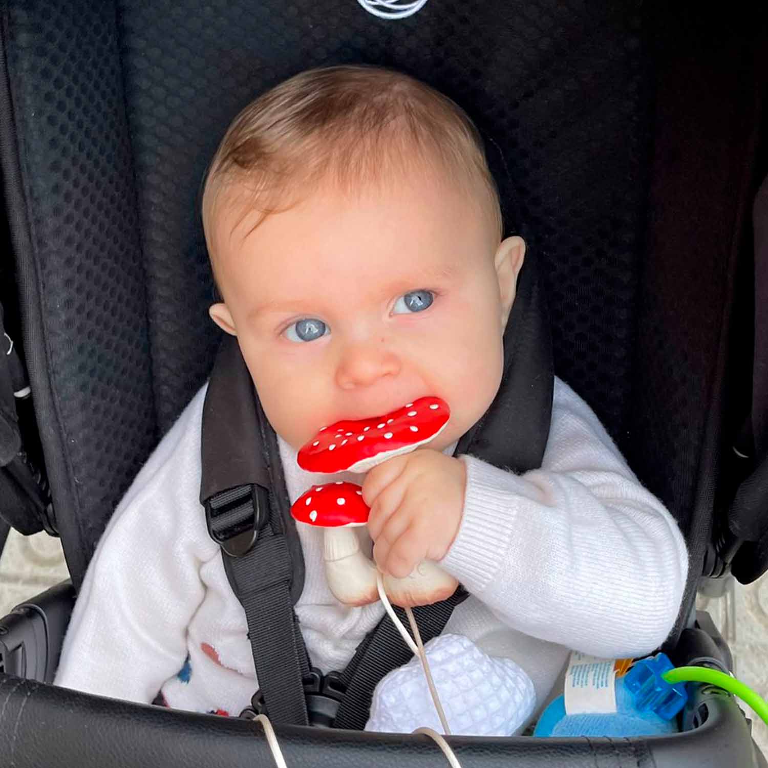 Mushroom Natural Rubber Baby Teether