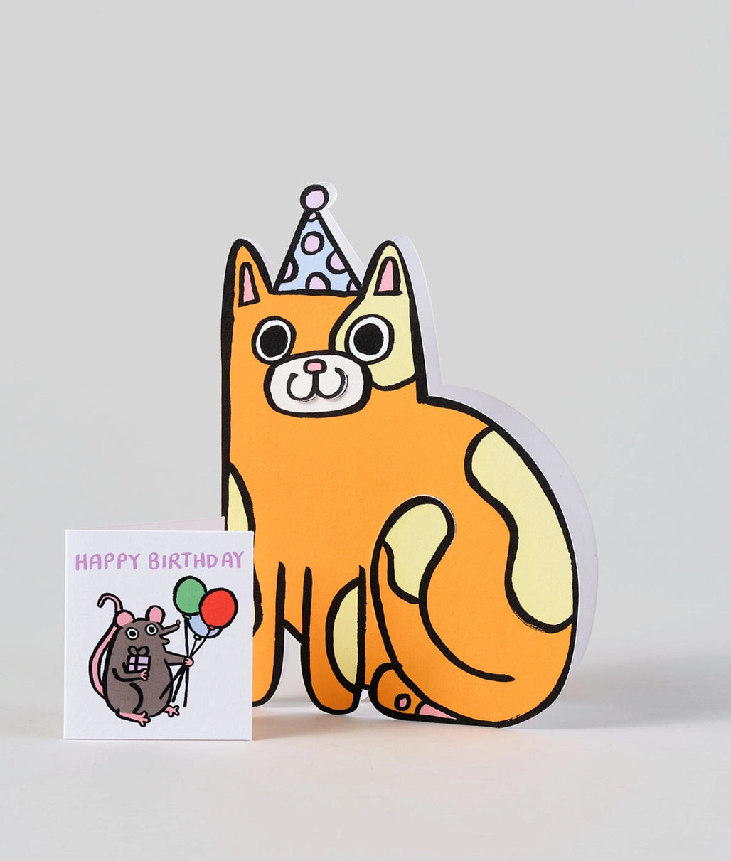 Cat with Mini Card Kid's Greetings Card image 2