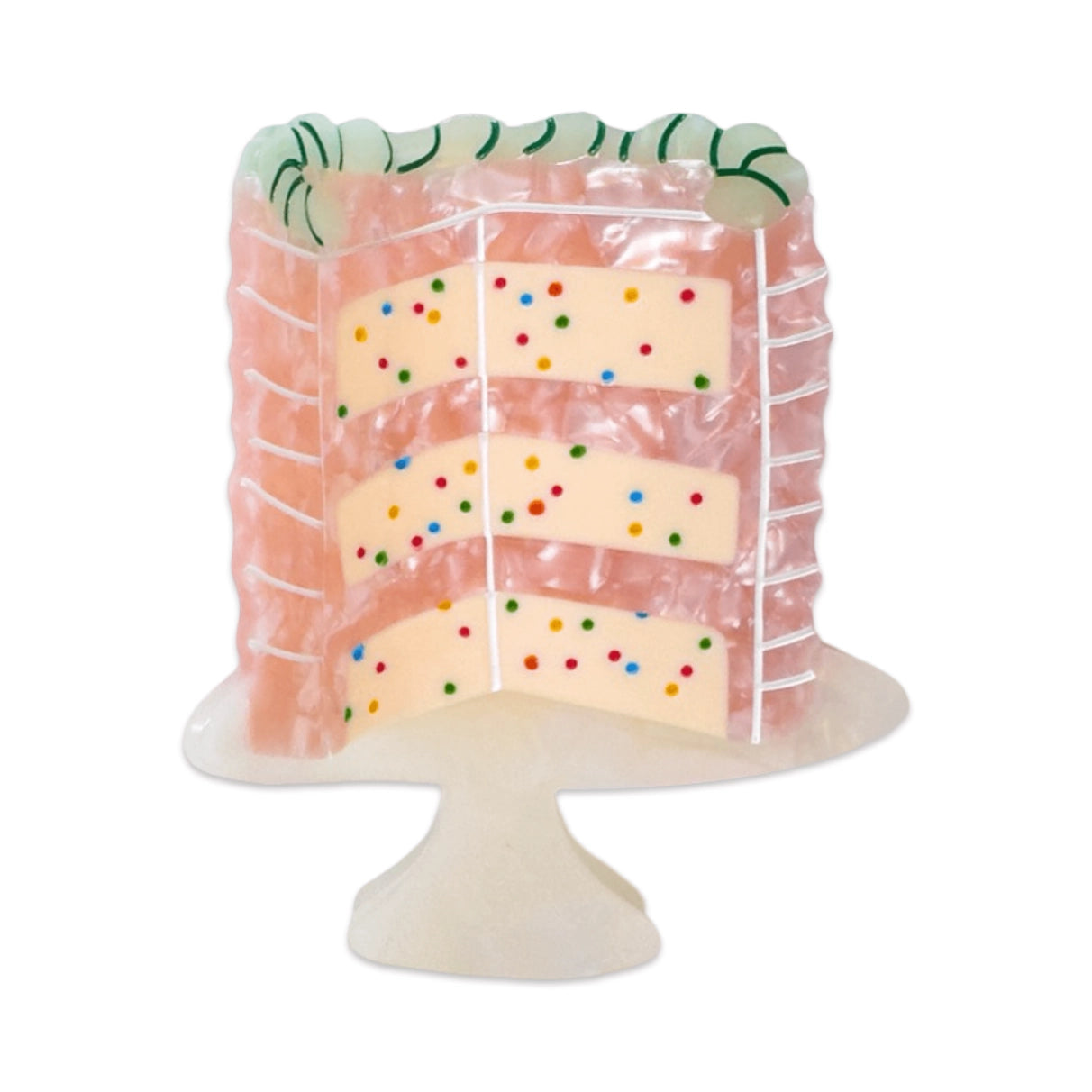 Large Confetti Cake Hair Claw Clip image 0