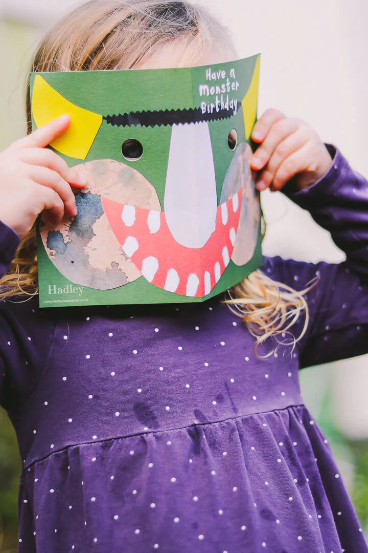 Monster Birthday Mask Card image 1