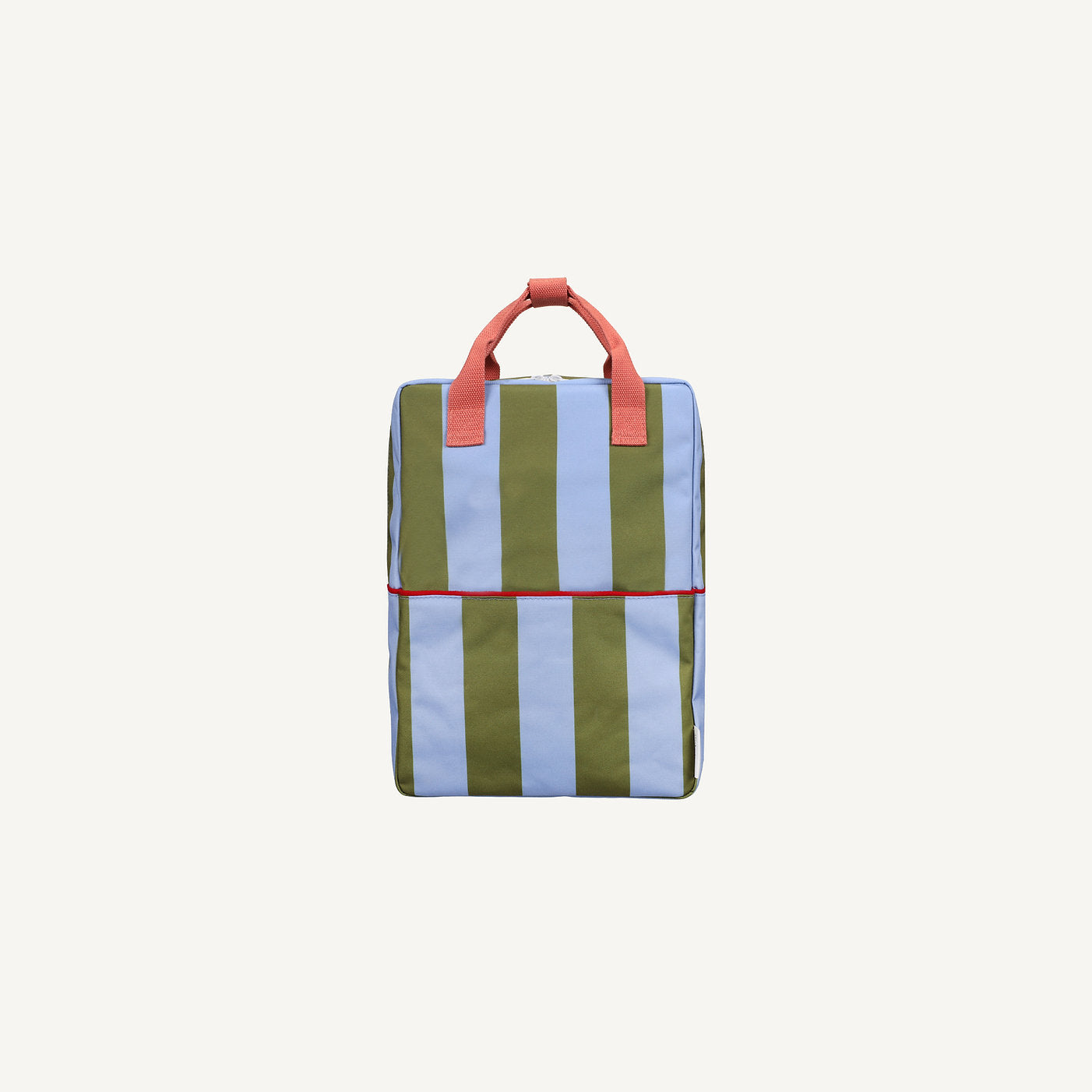 Sticky Lemon Recycled Large Stripes Backpack Tickling grass + Cloud blue