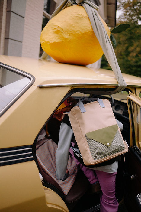 Sticky Lemon Recycled Large Envelope Backpack Twiggy Beige