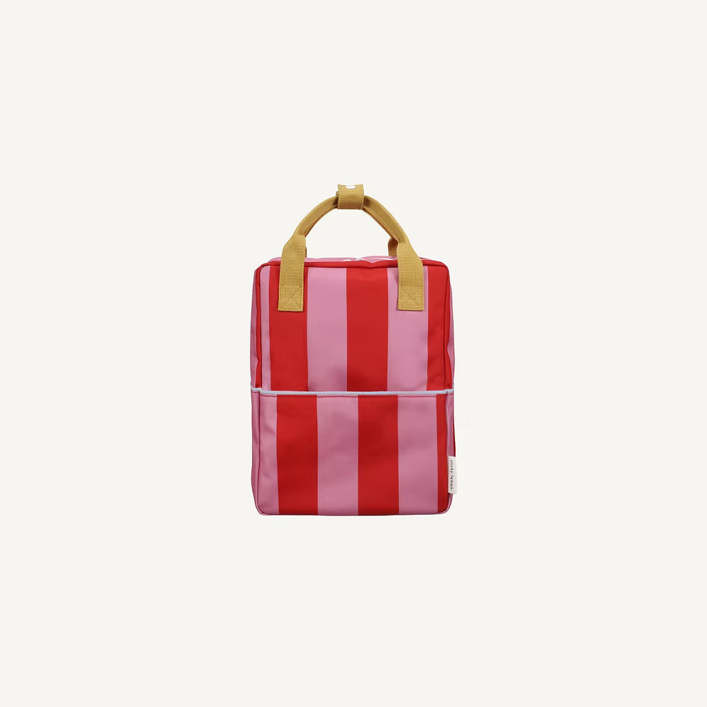 Sticky Lemon Recycled Medium Stripes Red Apple + Rosebay Pink